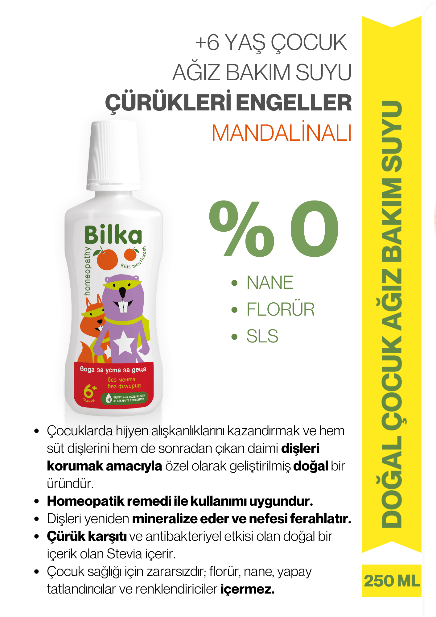 Homeopati Çocuk Ağız Bakım Suyu +6