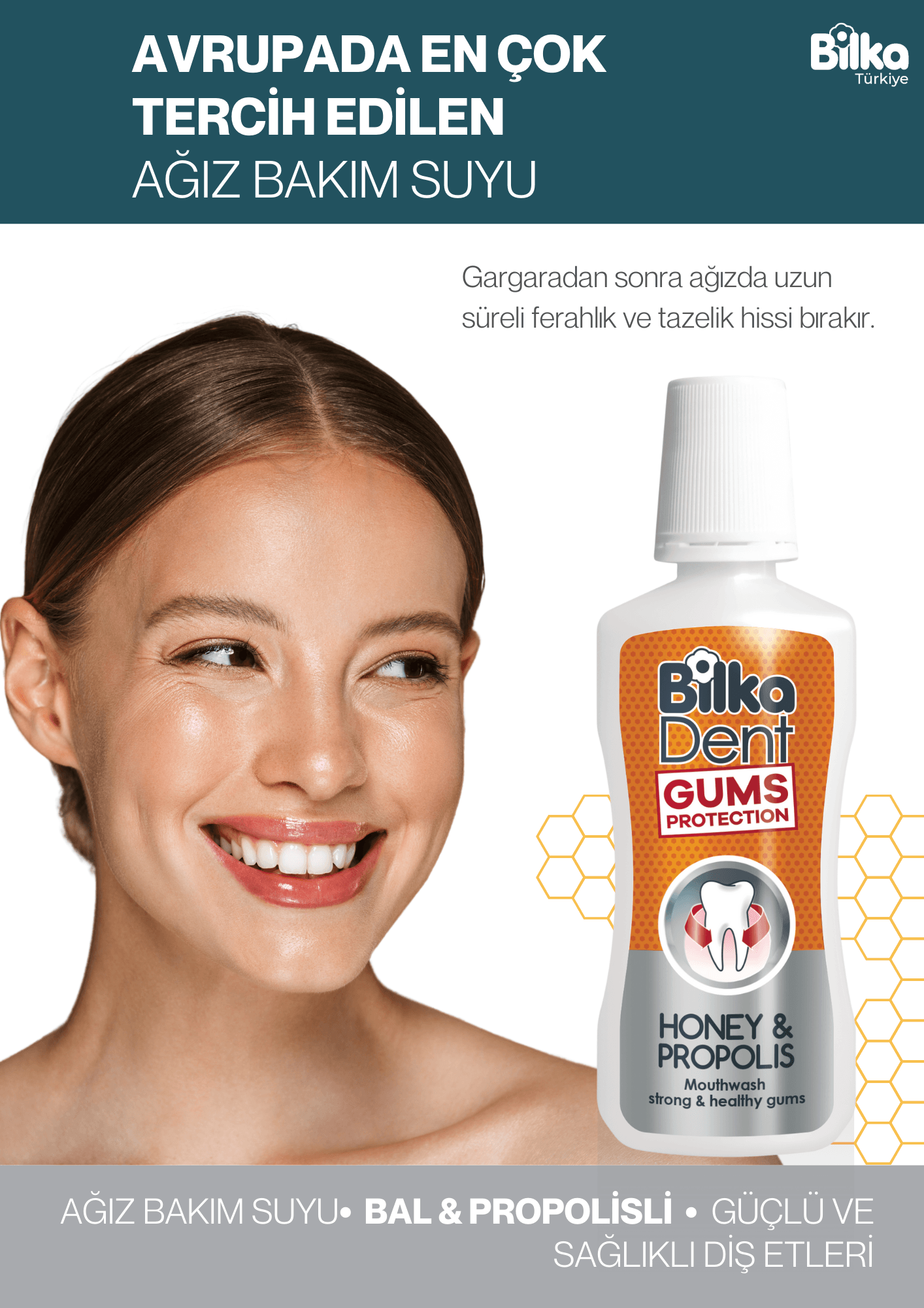 BilkaDent Ağız Bakım Suyu HONEY & PROPOLIS