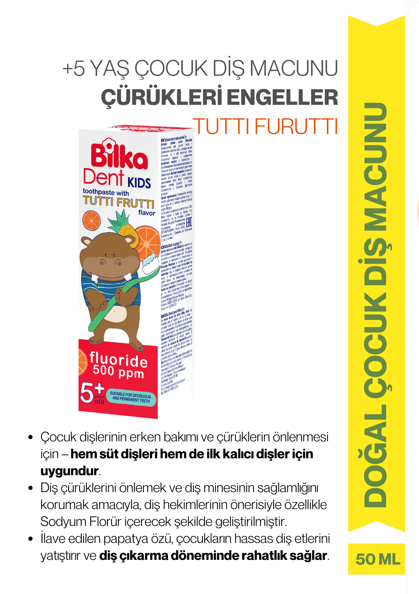 BilkaDent Çocuk Diş Macunu KIDS +5