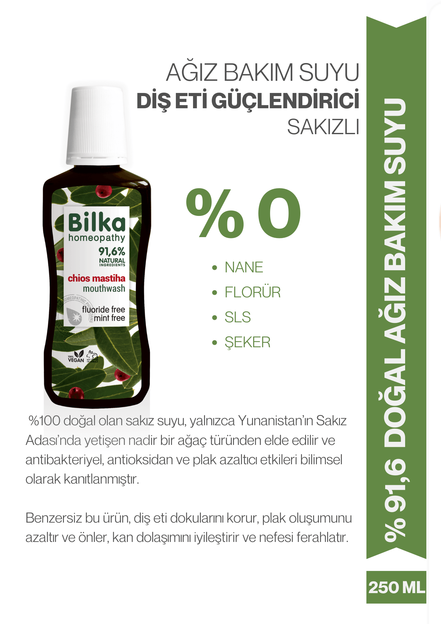 Homeopati Ağız Bakım Suyu - MASTİKA SAKIZLI