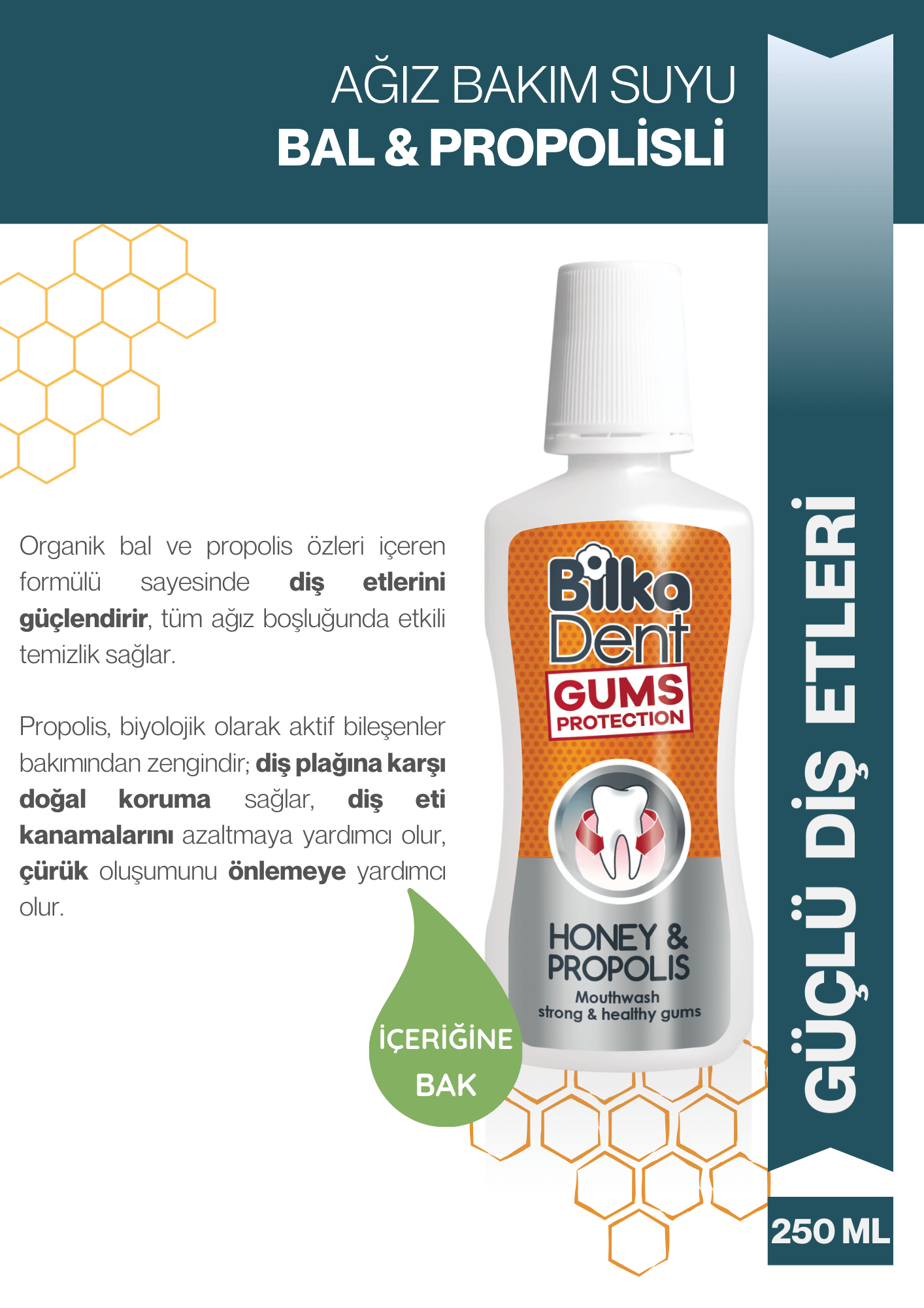 BilkaDent Ağız Bakım Suyu HONEY & PROPOLIS