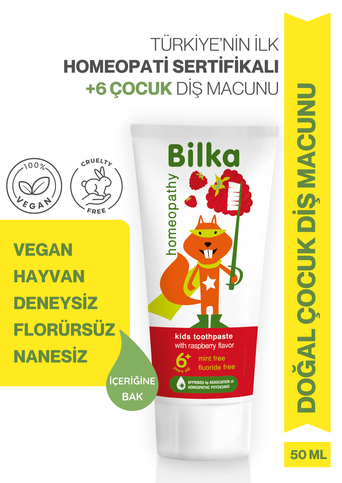 Homeopati Çocuk Diş Macunu 6+ AHUDUDU