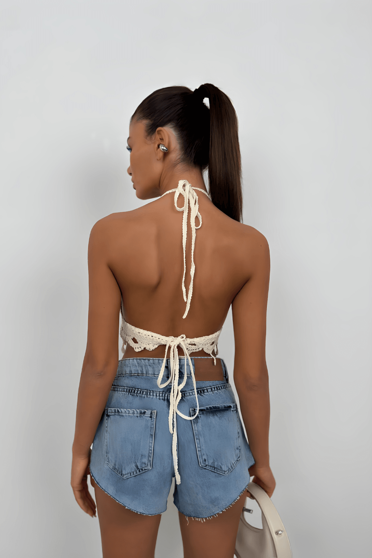 Dantel Detay Crop Top