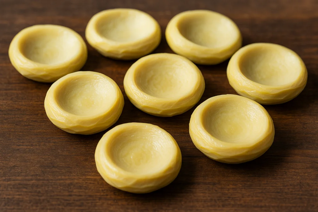 Ahşap zemin üzerinde dizilmiş taze ve temizlenmiş çanak enginarlar – Adalılar Çiftliği