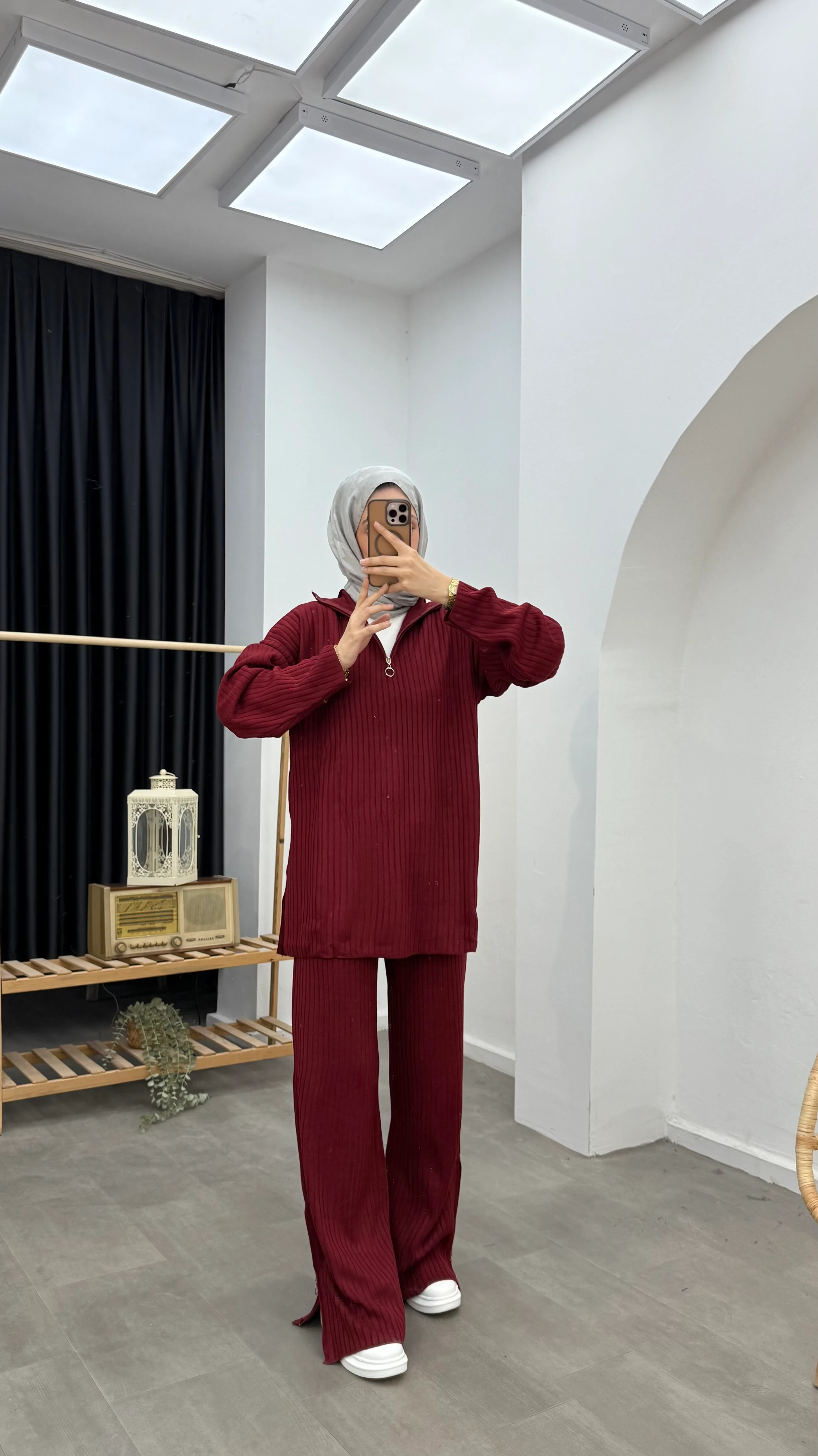 Basic Fermuar Detaylı Triko Takım