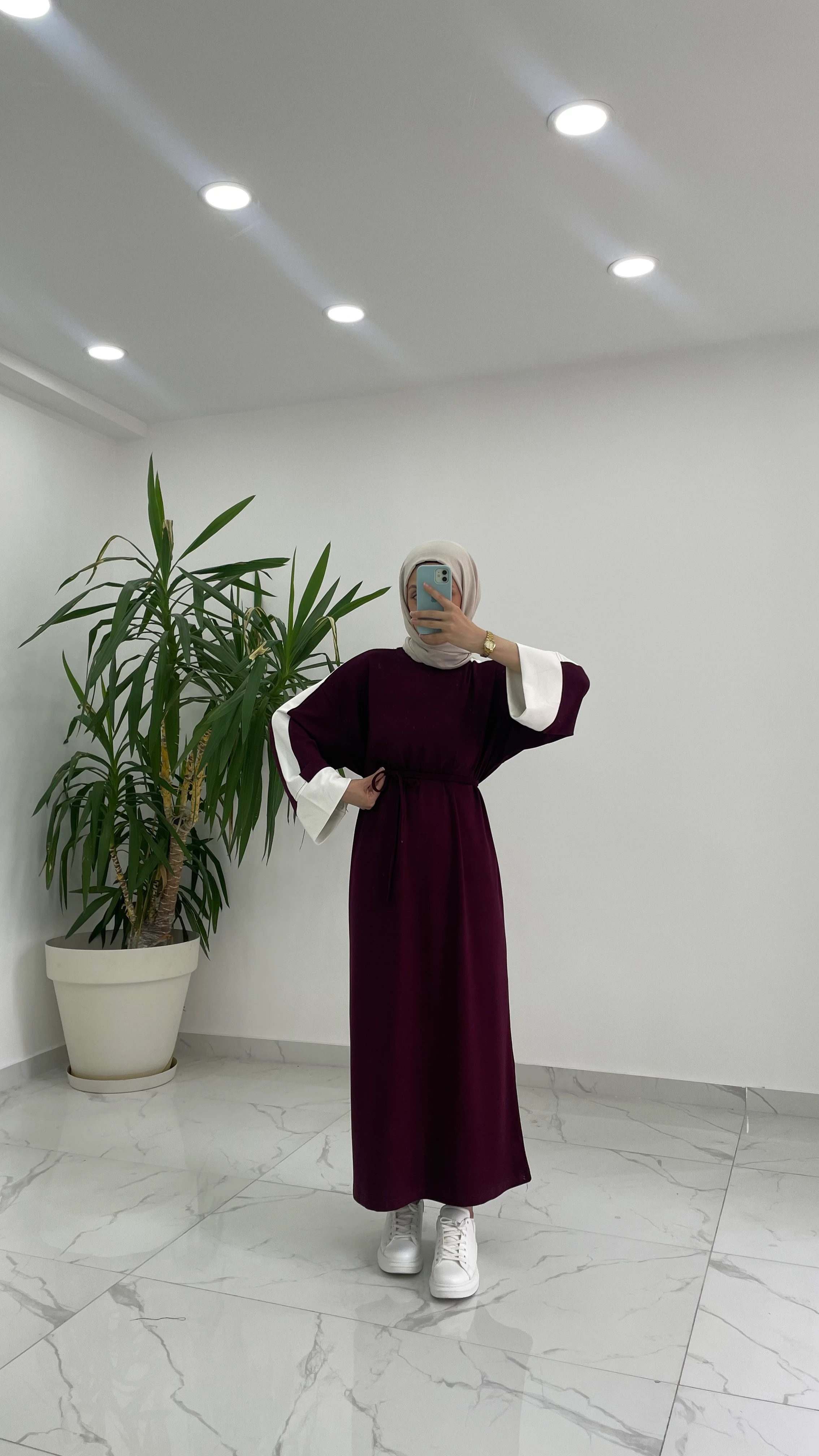 Rolly Garnili Oysho Elbise - Mürdüm