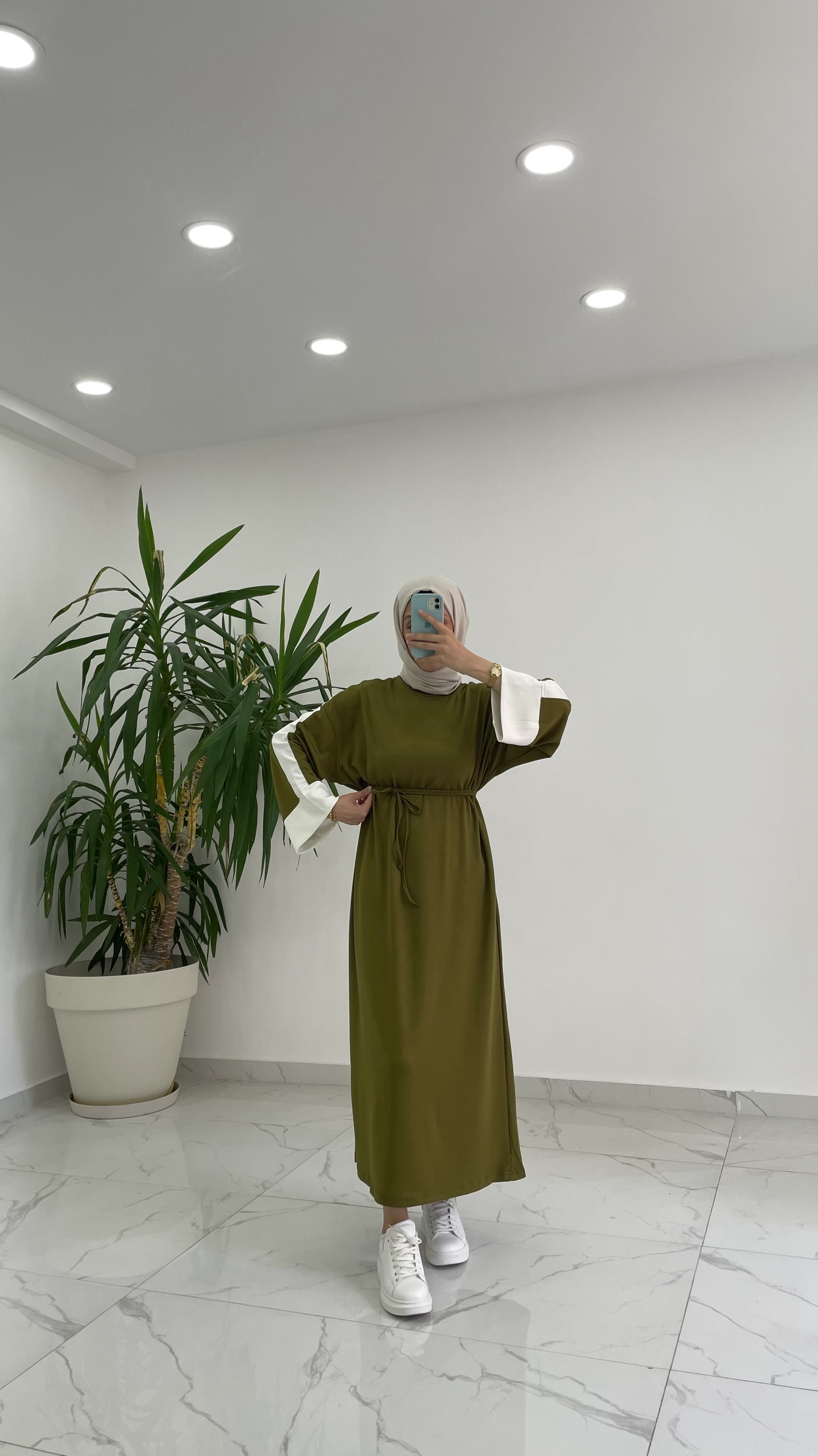 Rolly Garnili Oysho Elbise - Yağ Yeşili