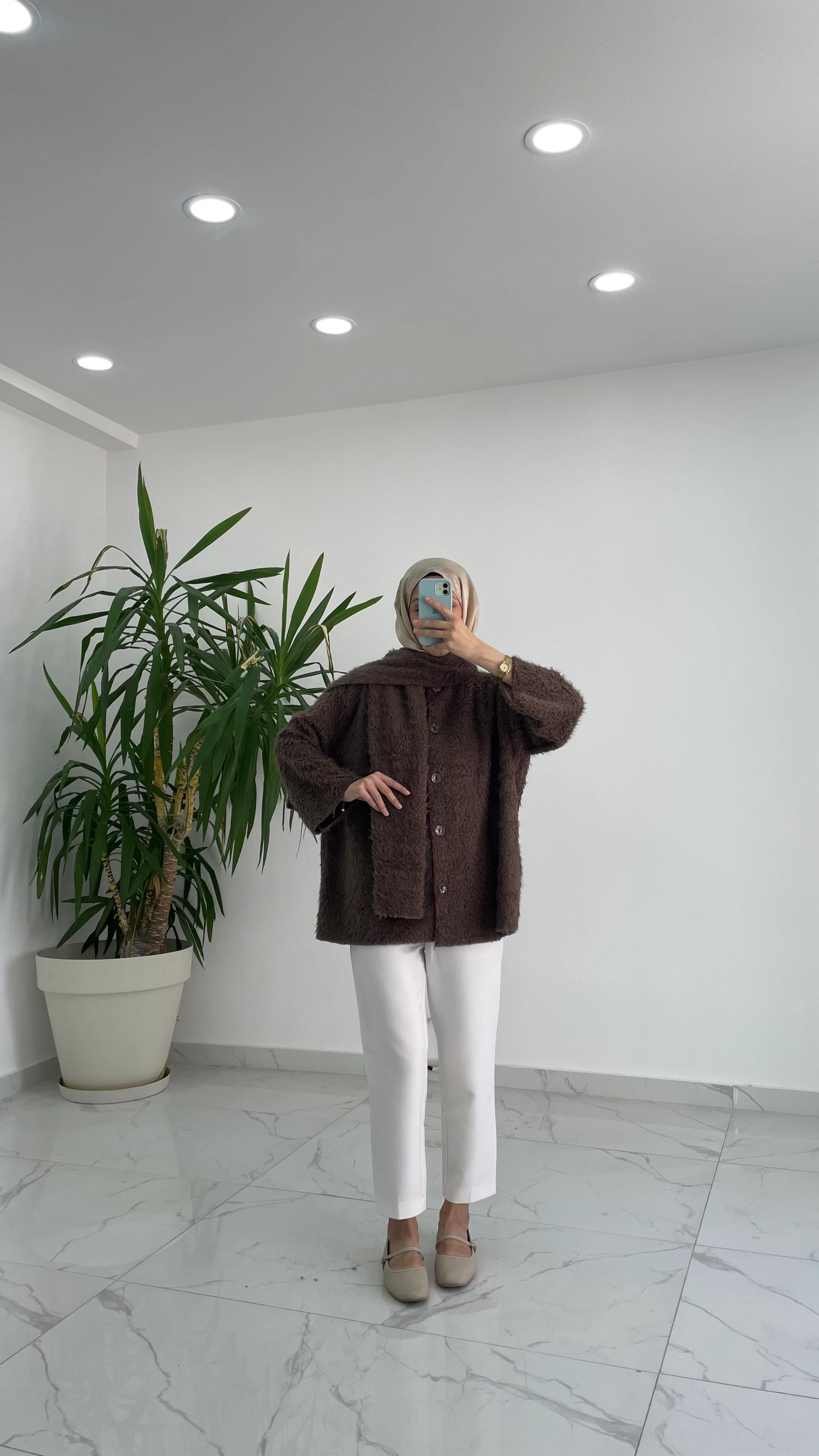 Novel Atkılı Ceket - Kahve