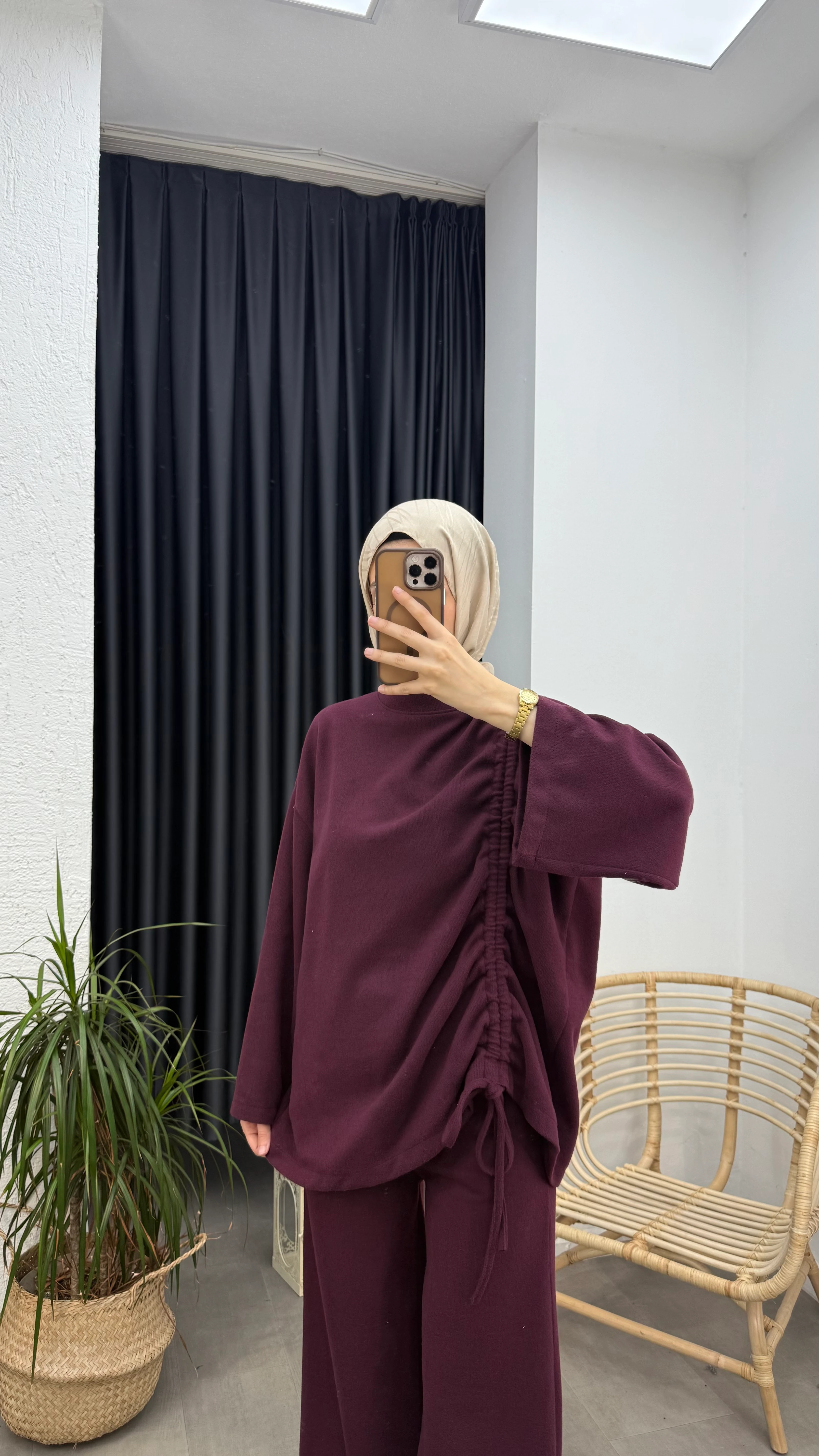 Andera Bluzu Biyeli Takım - Bordo