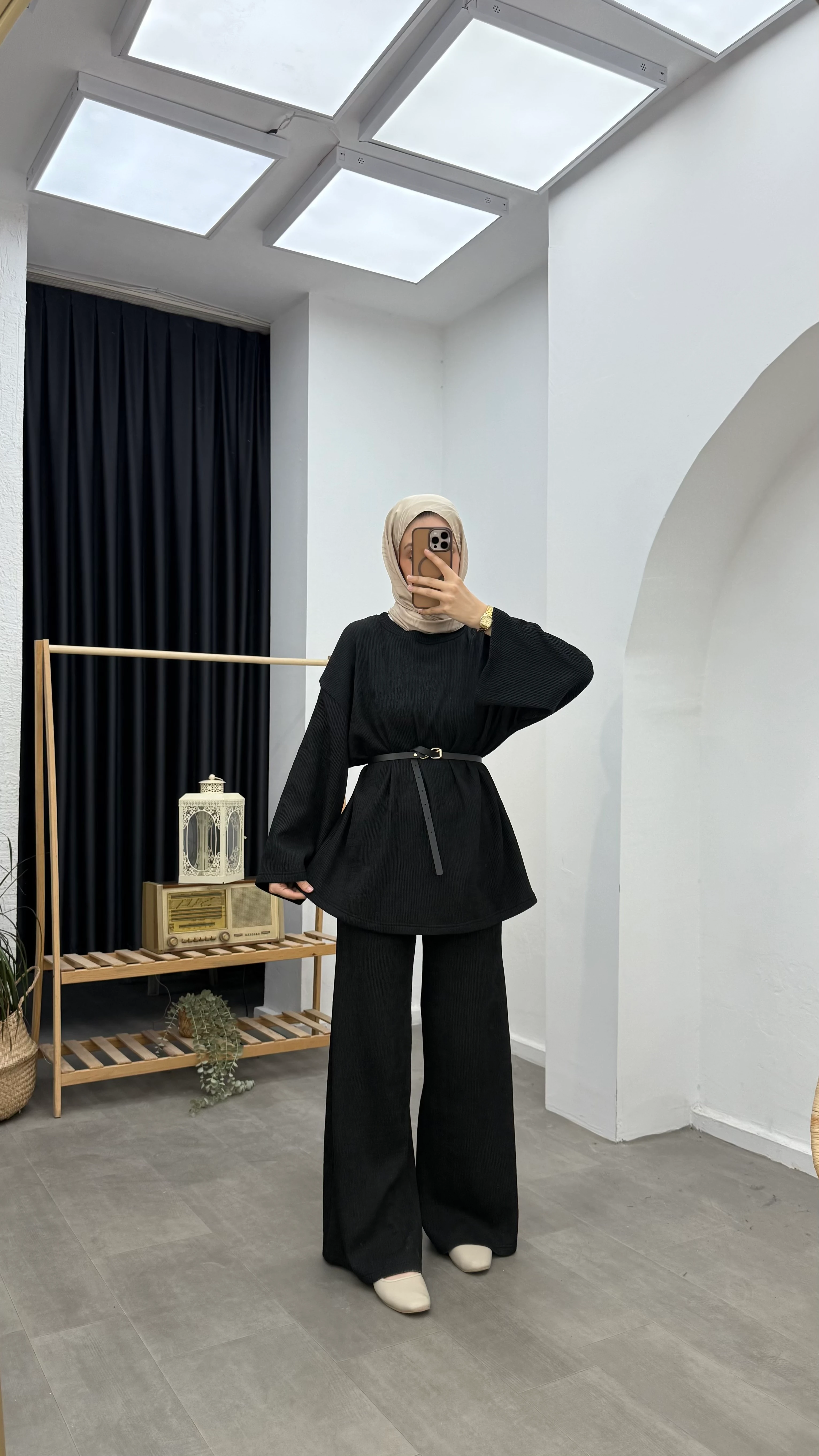 Bürümcük Pantolon Takım - Siyah