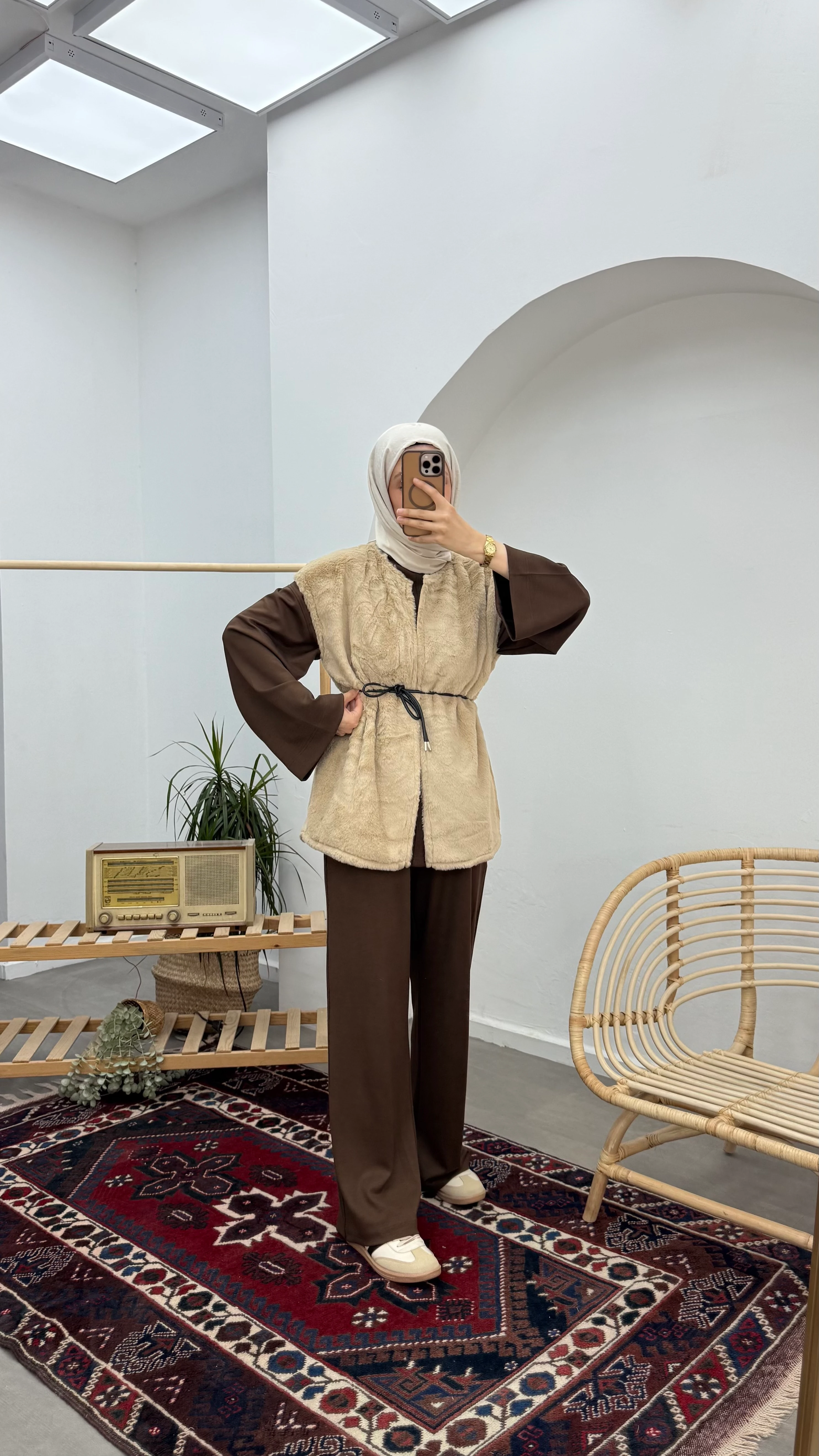 Lina Kemer Detaylı Kürk Yelek