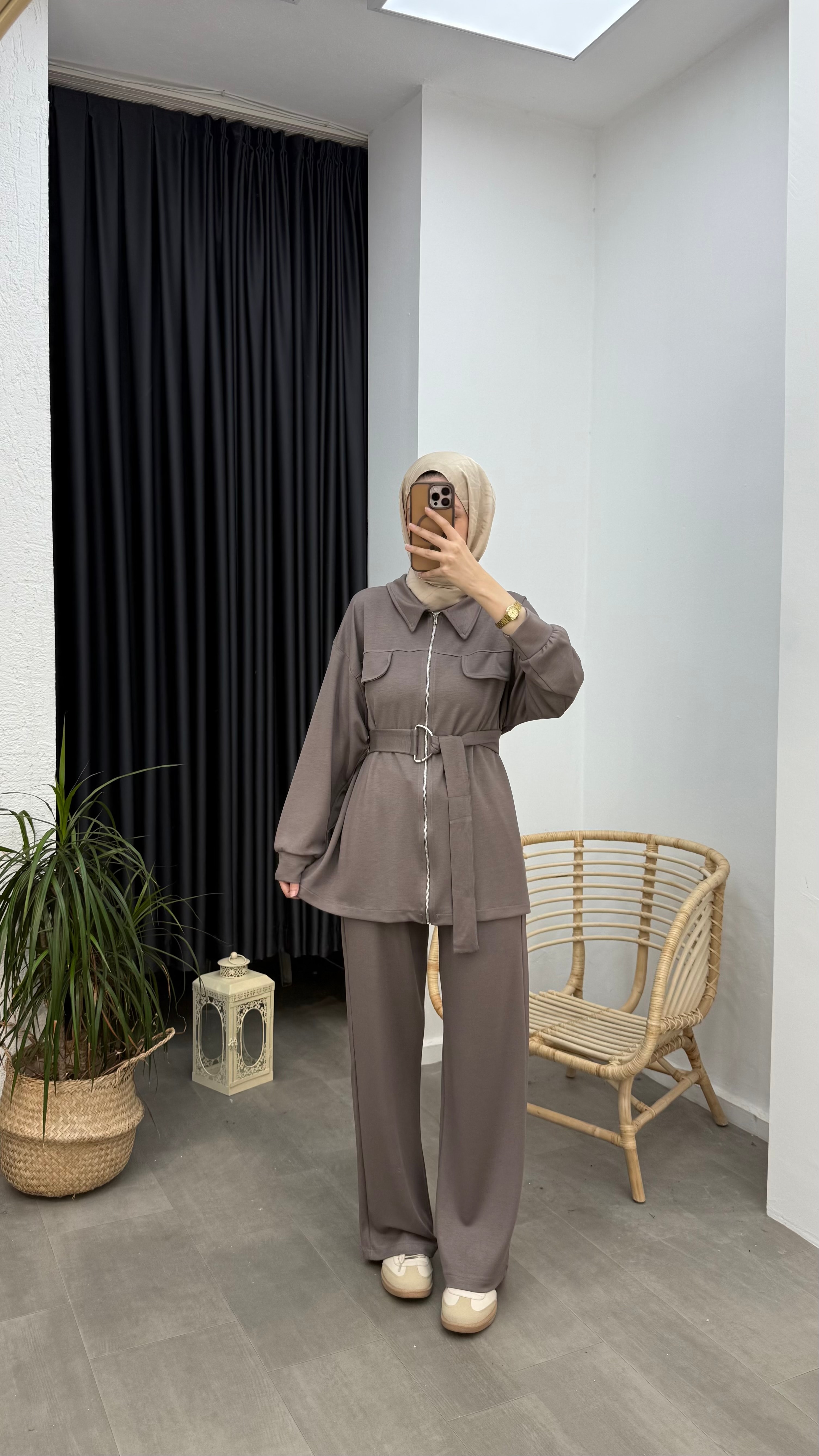 Cep Detaylı Oysho Takım - Toprak