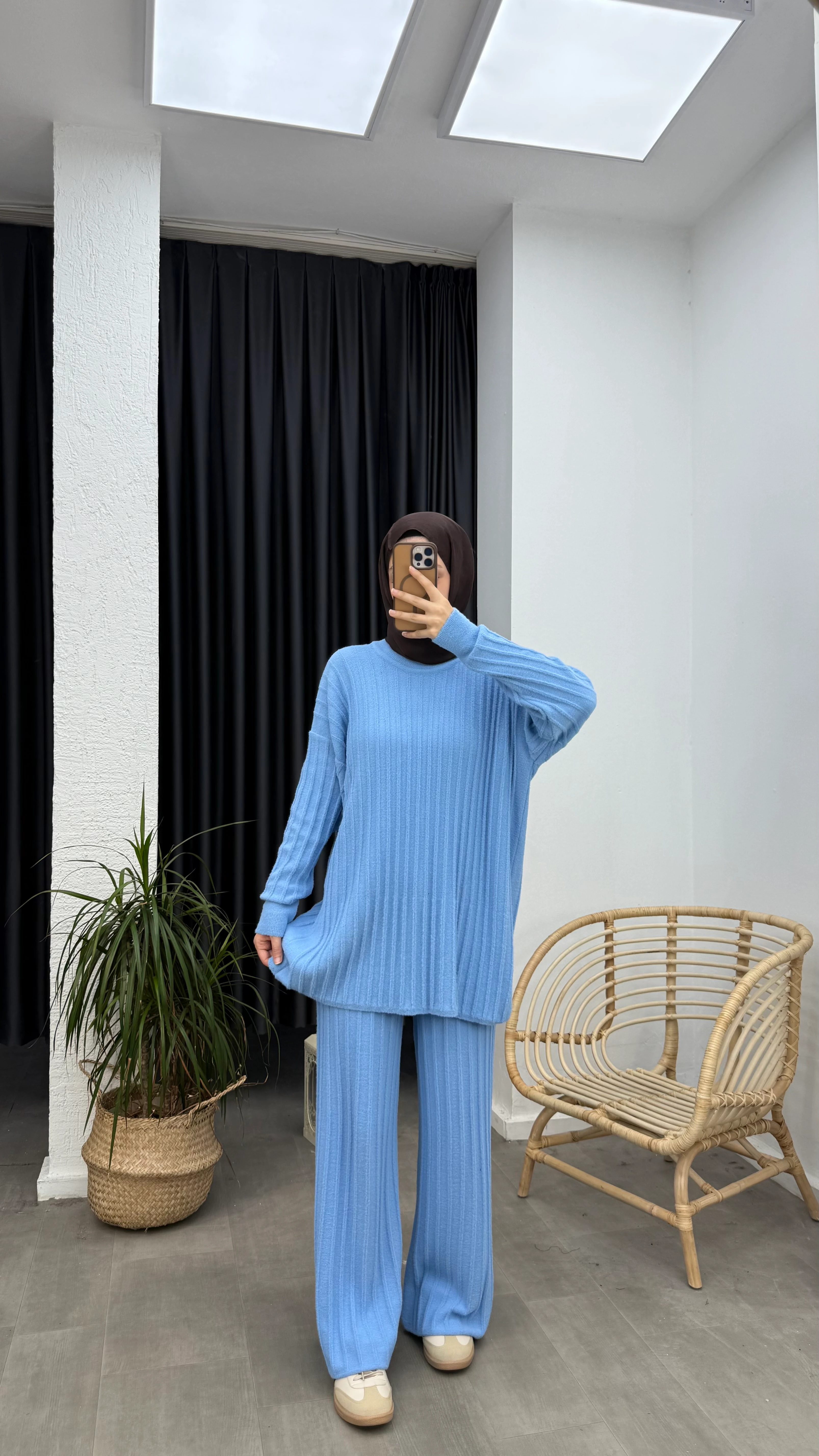 Premium Fitilli Angora İkili Takım