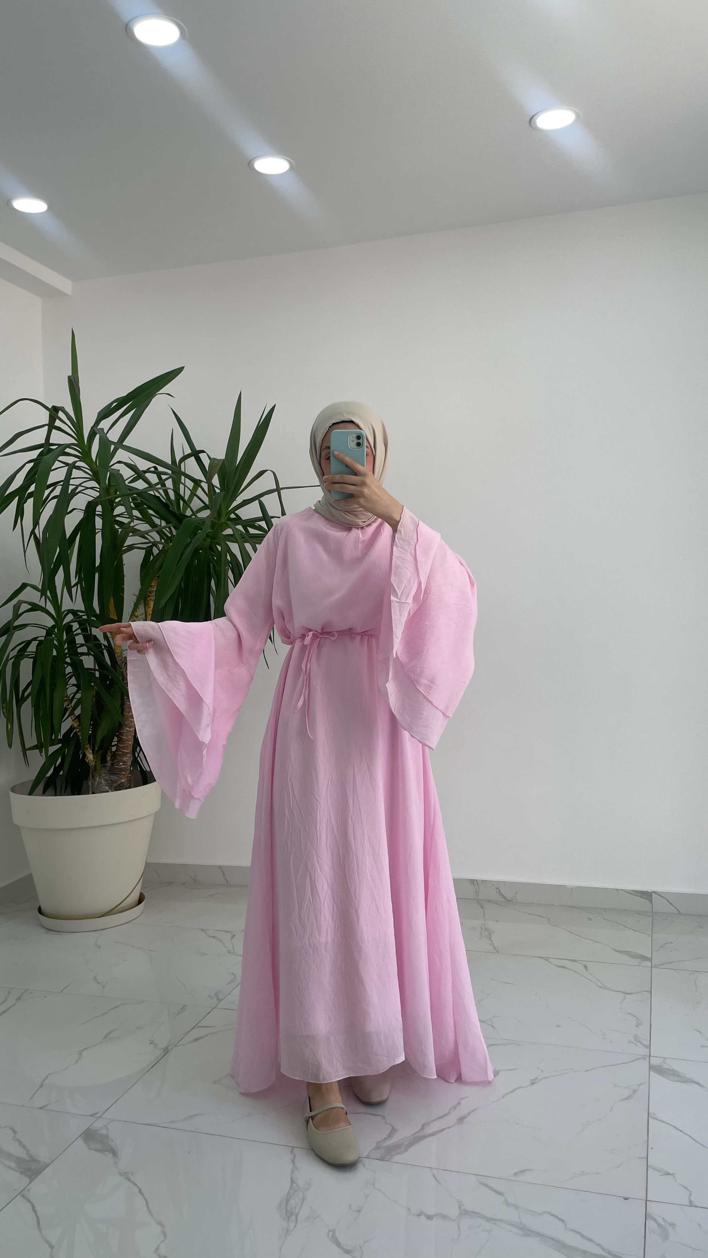 Fleur Tül Elbise - Pembe