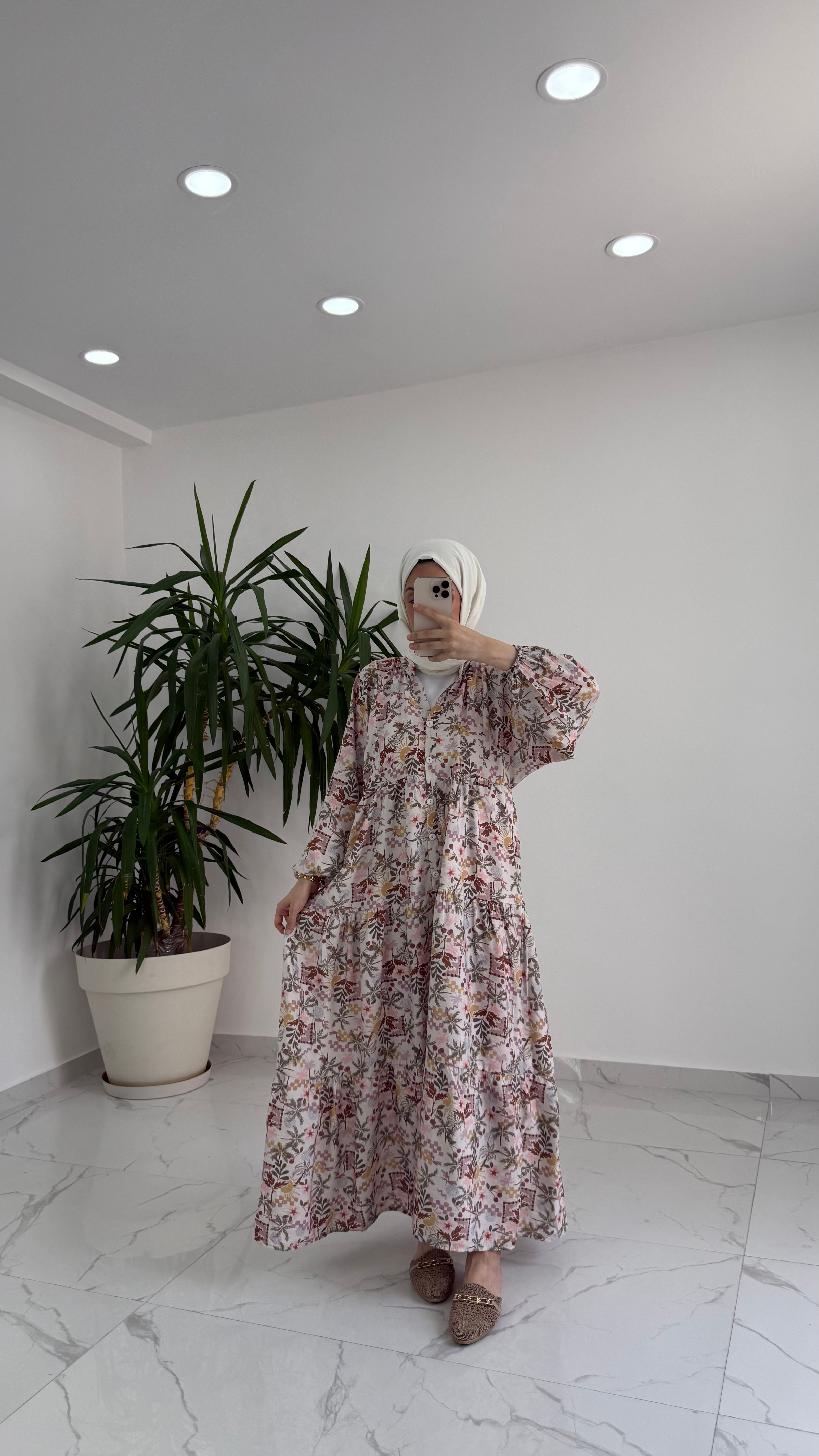 Harmony Çiçek Desenli Elbise 