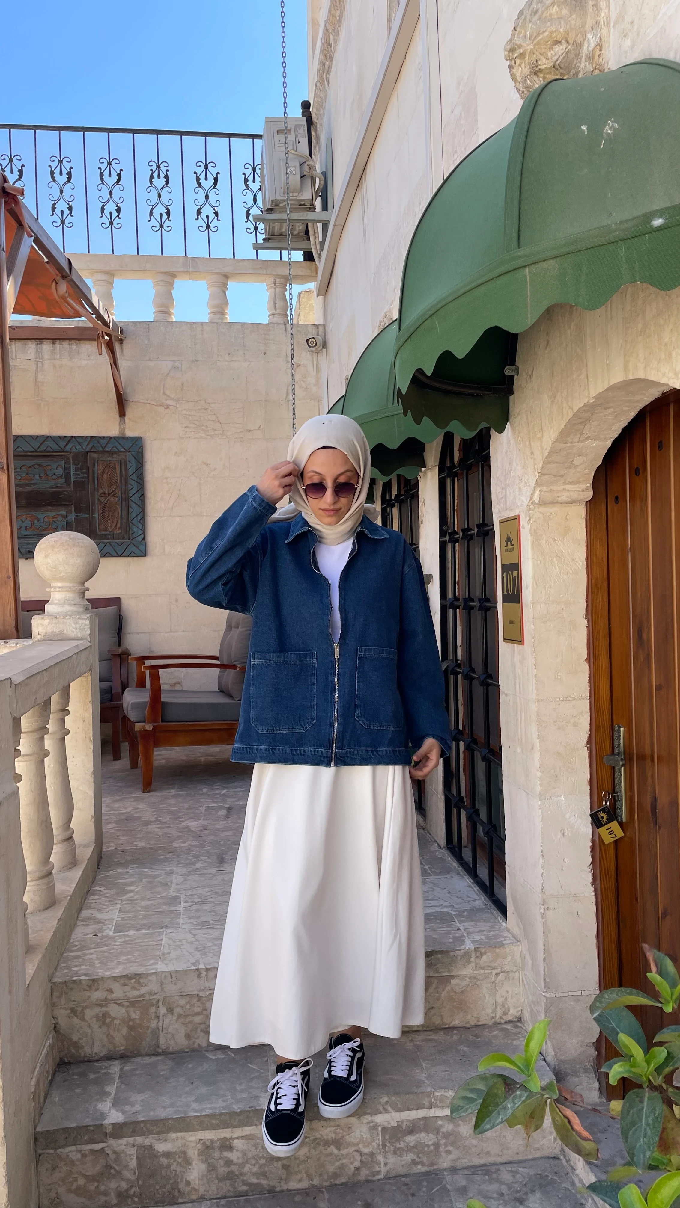 Swiss Cep Detaylı Denim Ceket