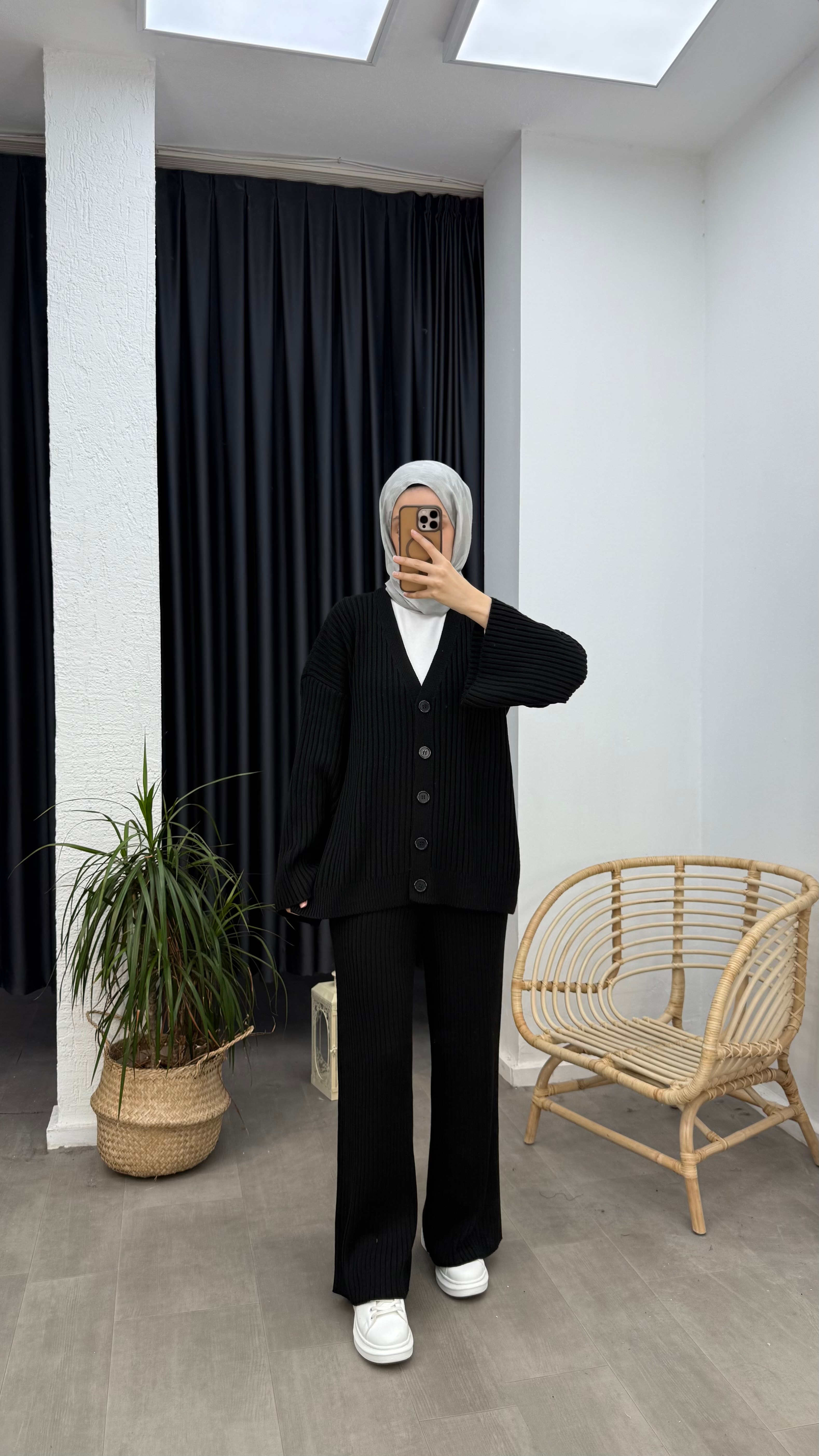 Melody İkili Triko Takım - Siyah