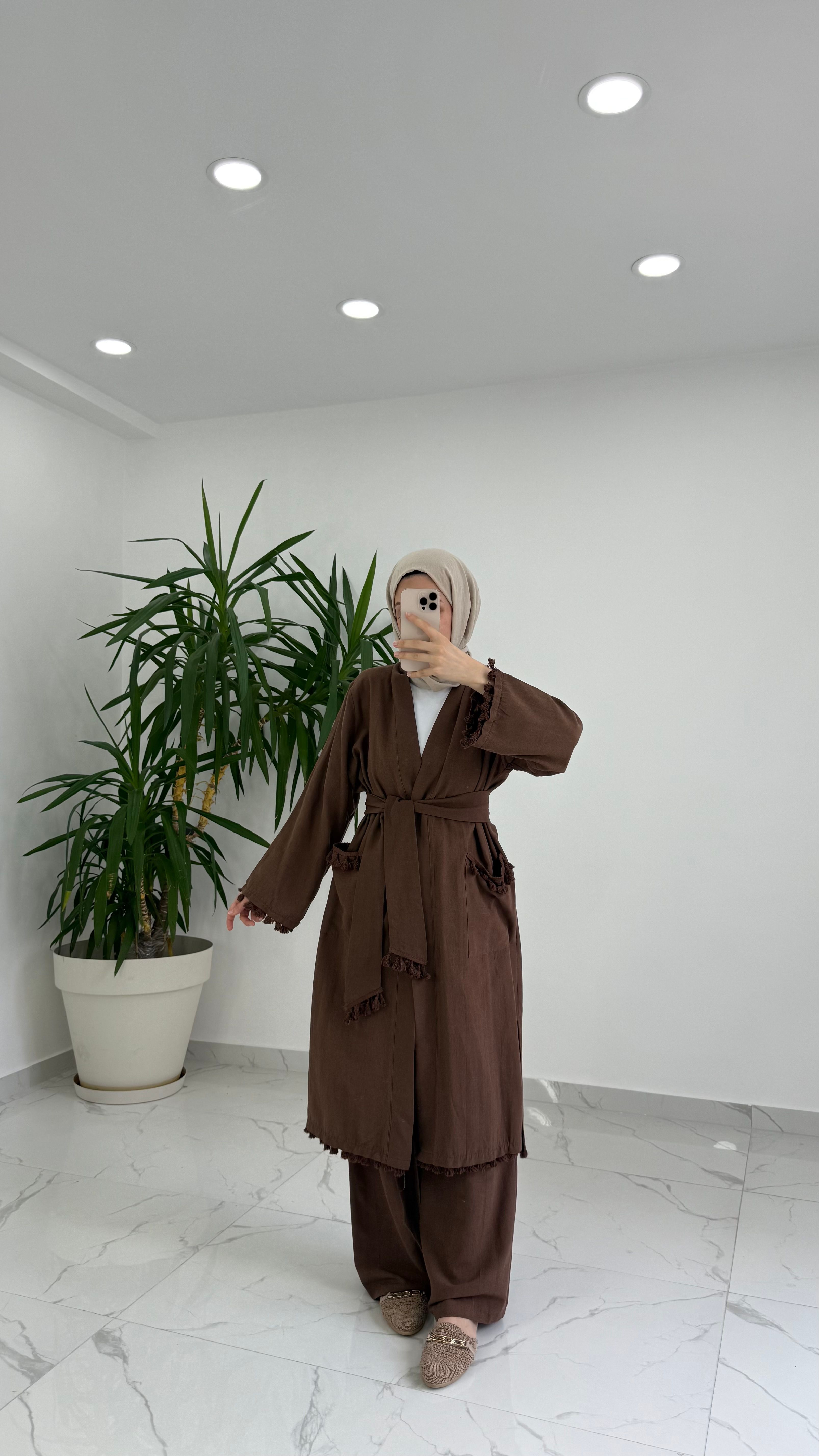 Monica Püskül Detaylı Kimono Takım