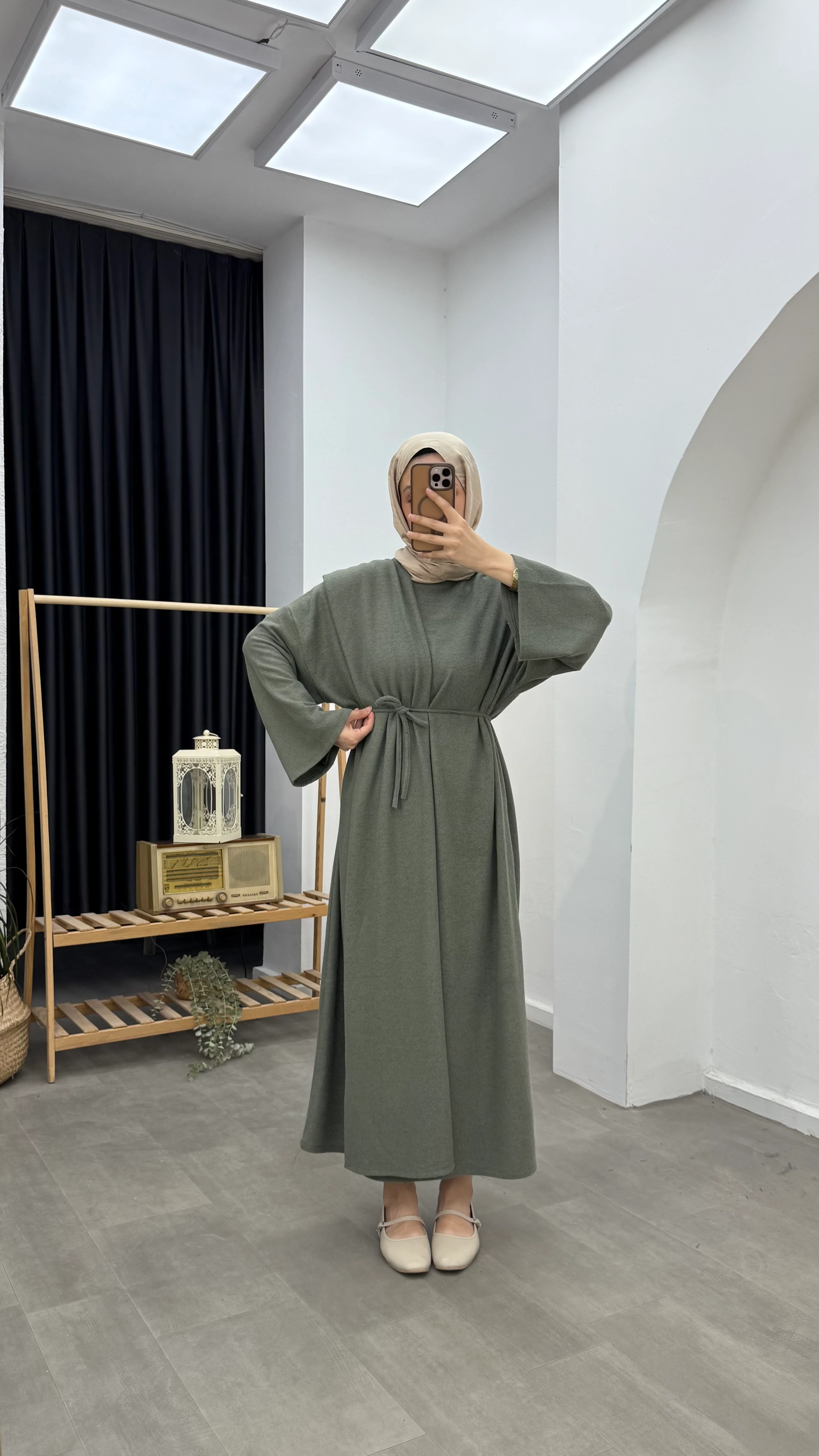 Cely Atkılı Elbise  - Yeşil