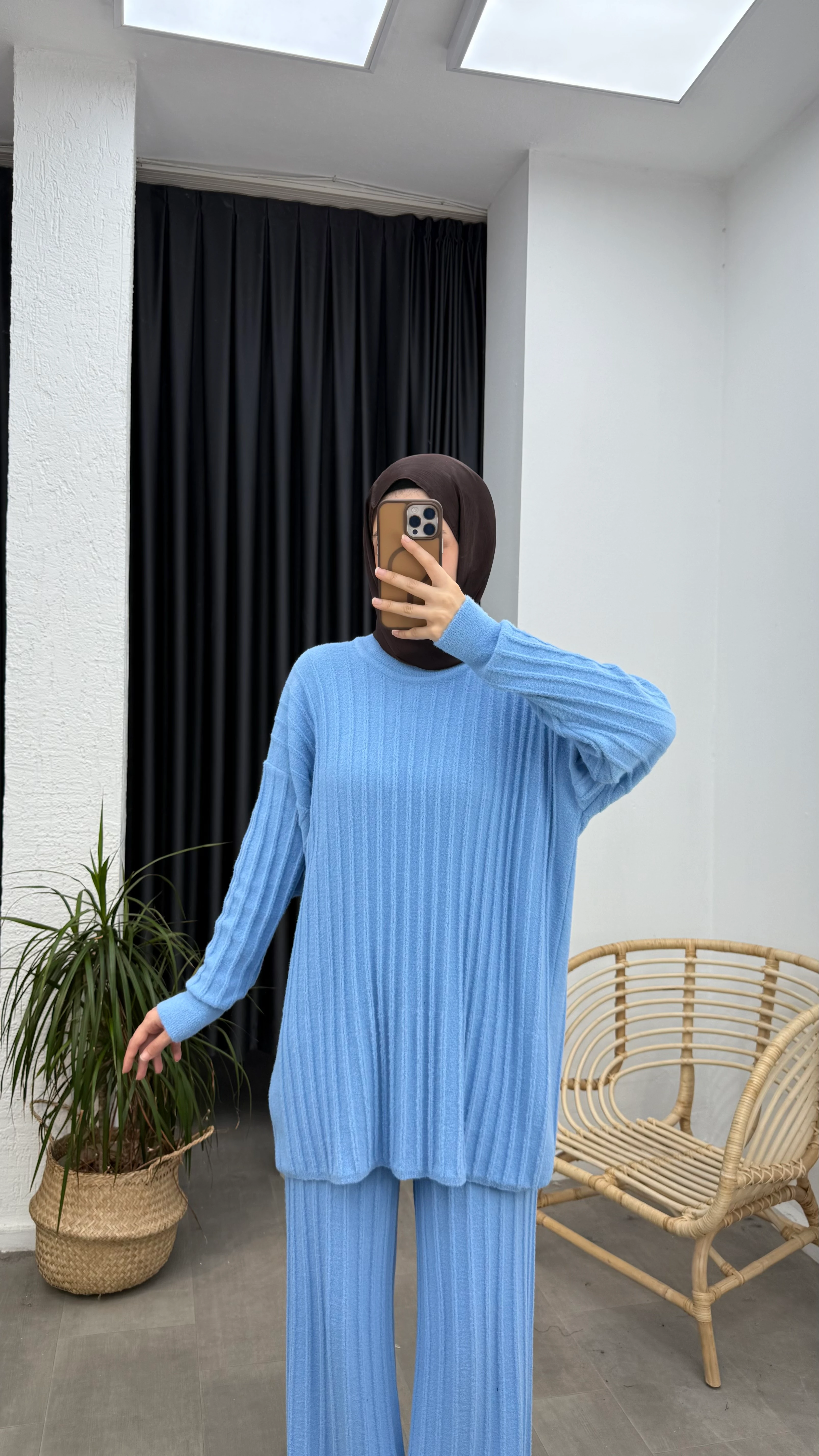 Premium Fitilli Angora İkili Takım