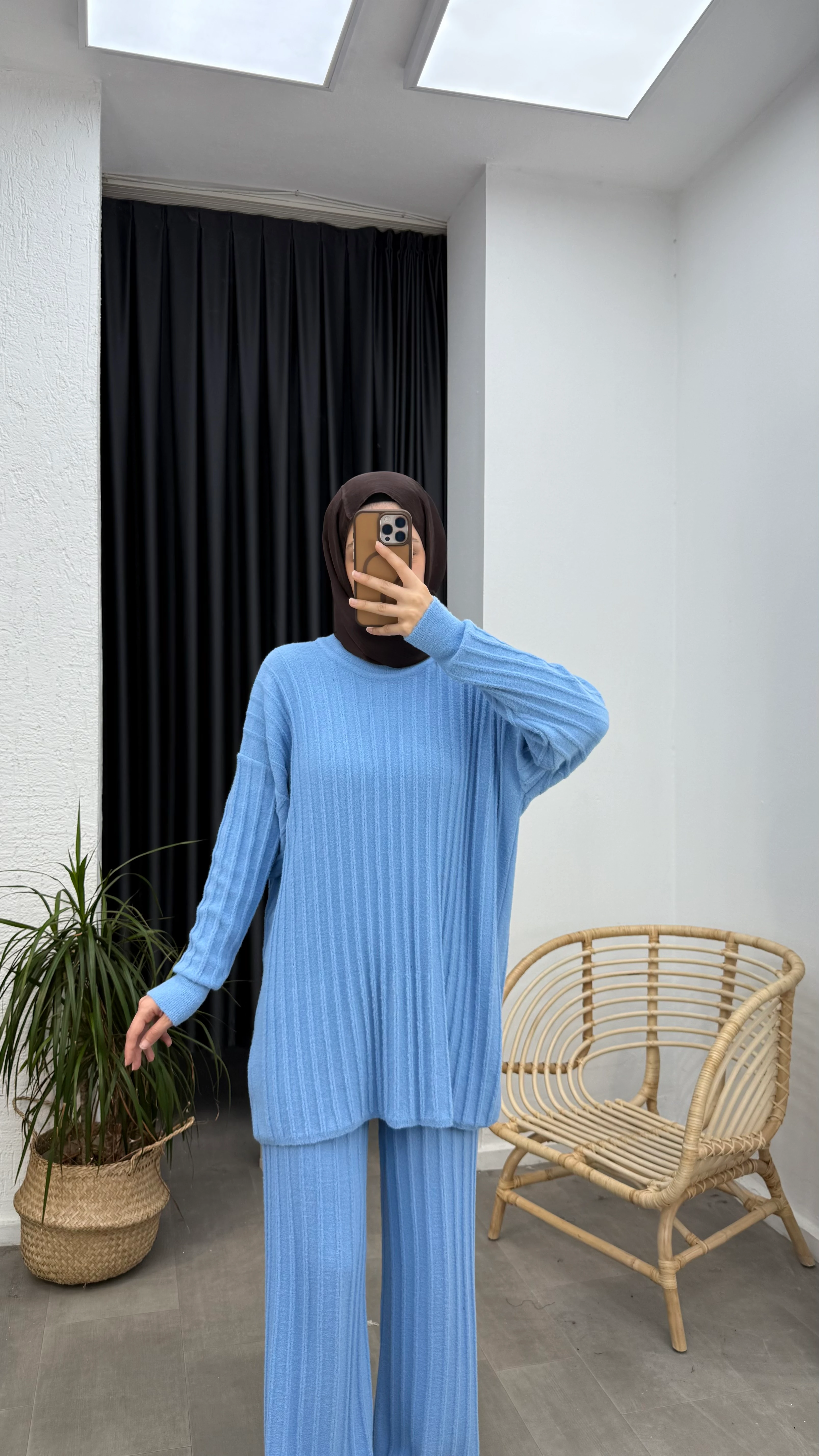 Premium Fitilli Angora İkili Takım