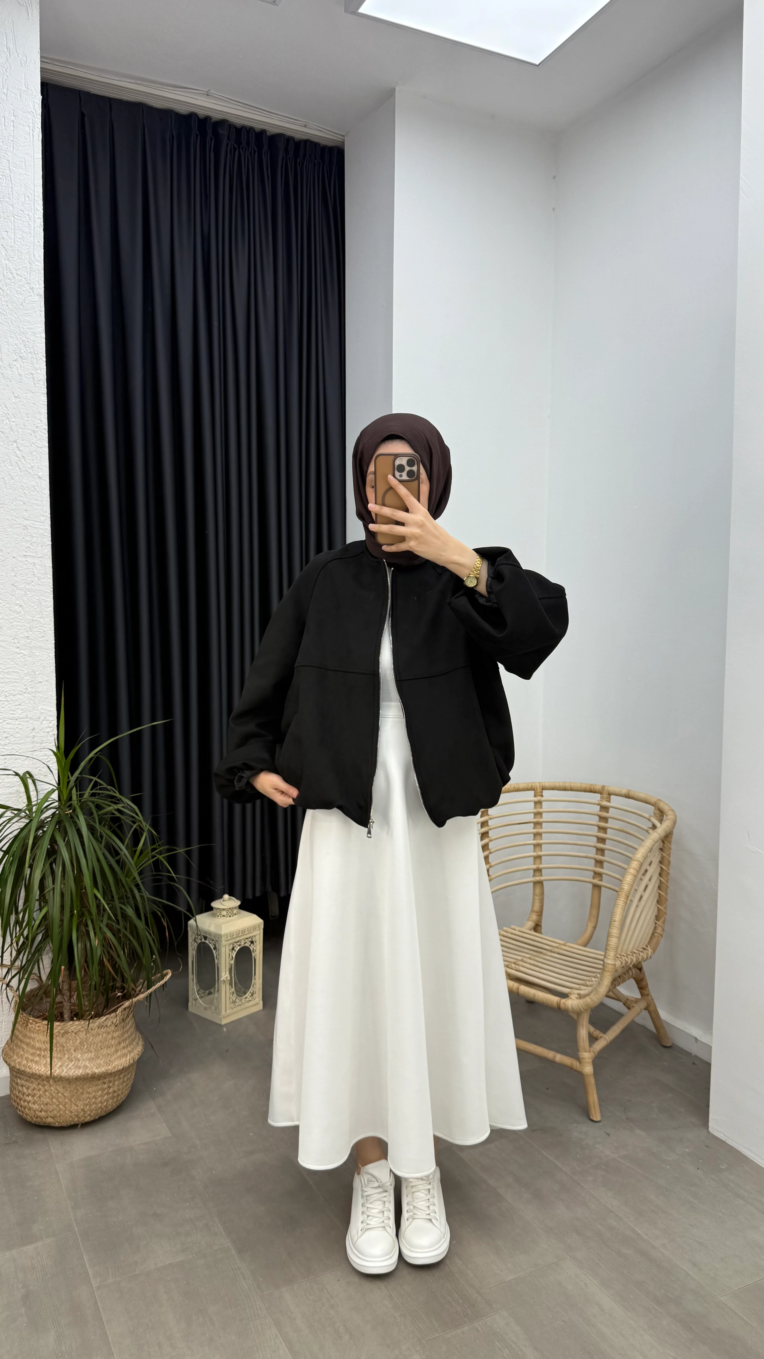 ZR Model Süet Bomber Ceket - Siyah