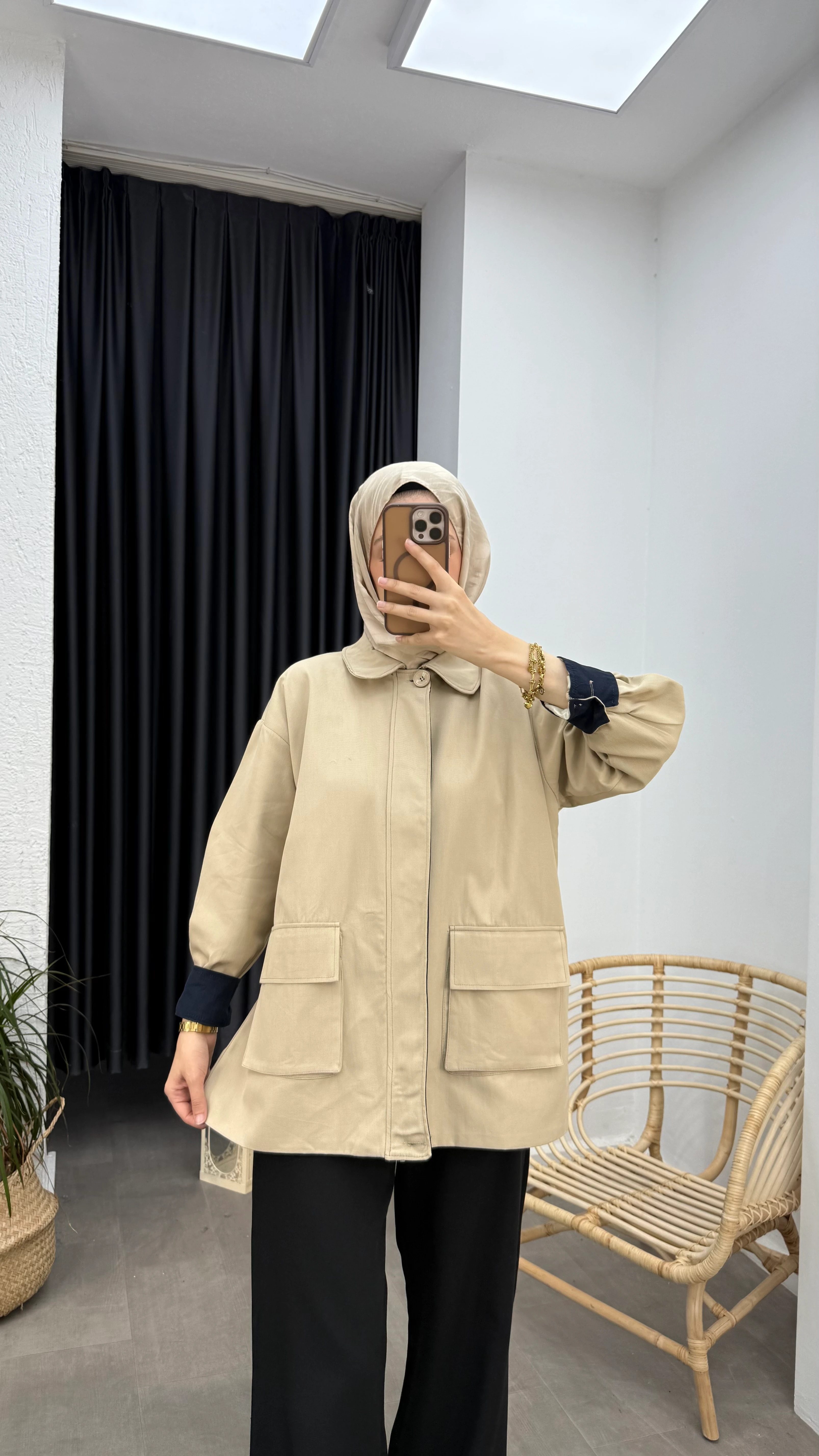 Gabardin Mevsimlik Ceket - Bej