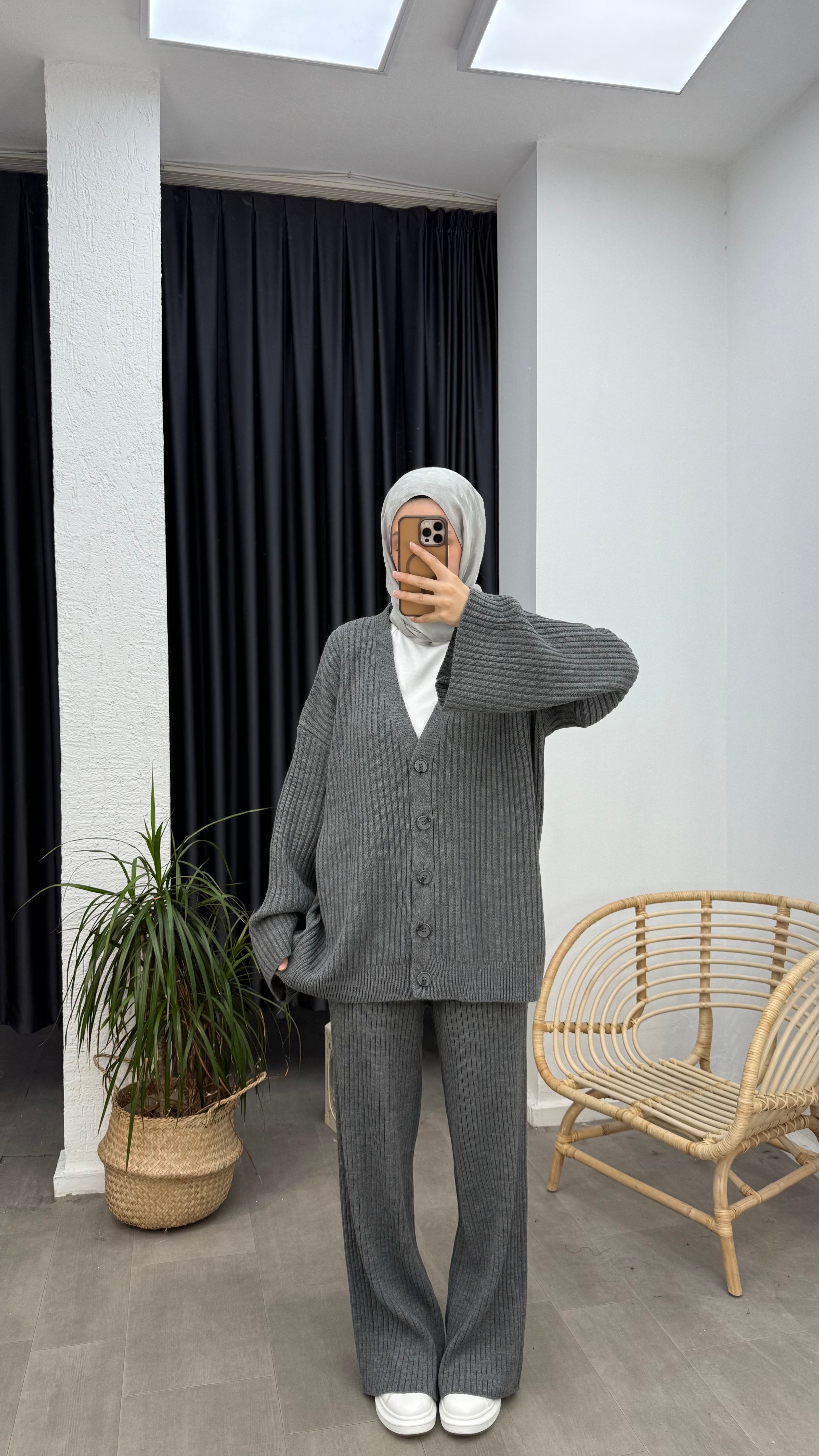 Melody İkili Triko Takım - Antrasit