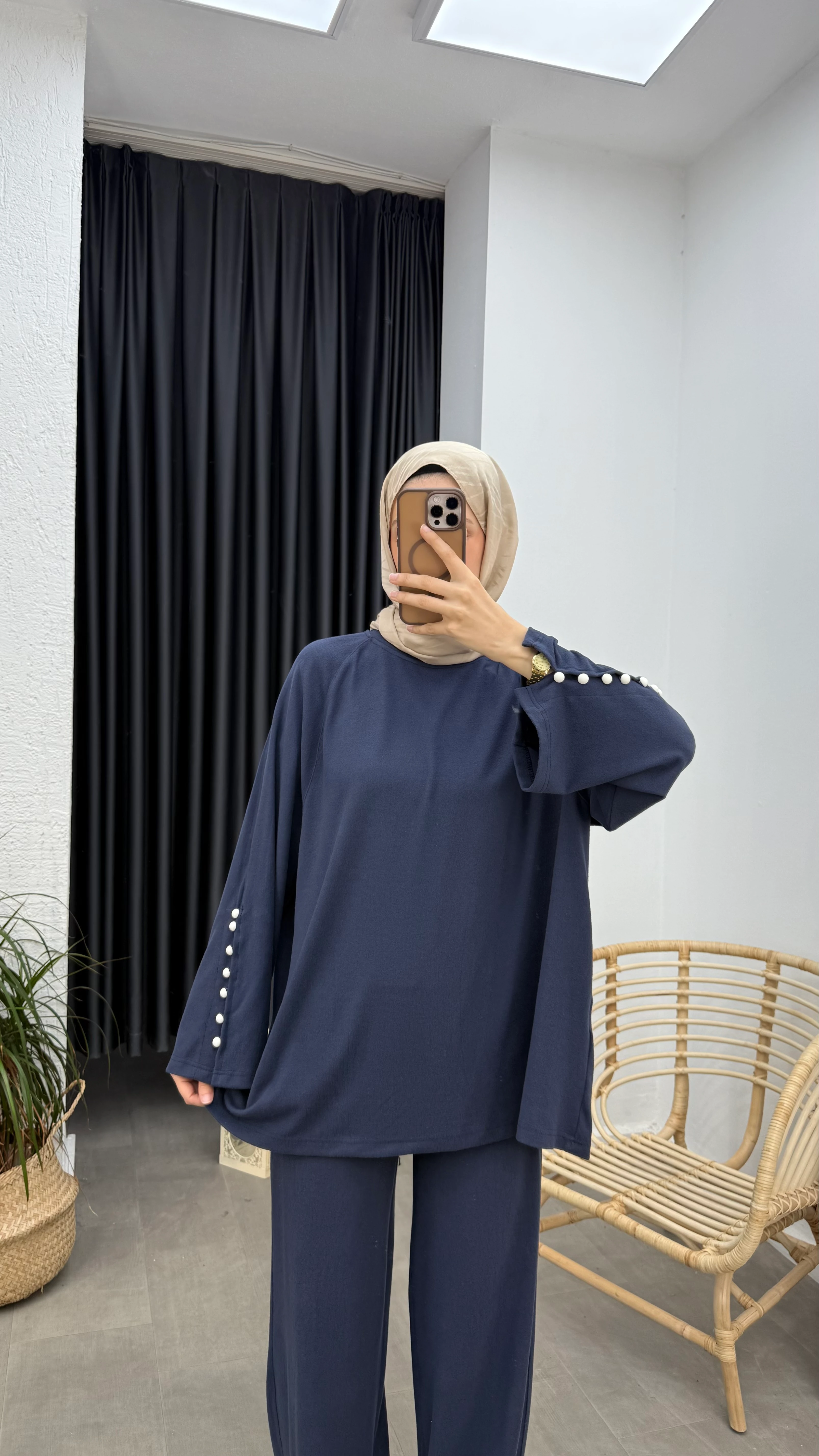 Lumina Kolları Düğmeli Takım