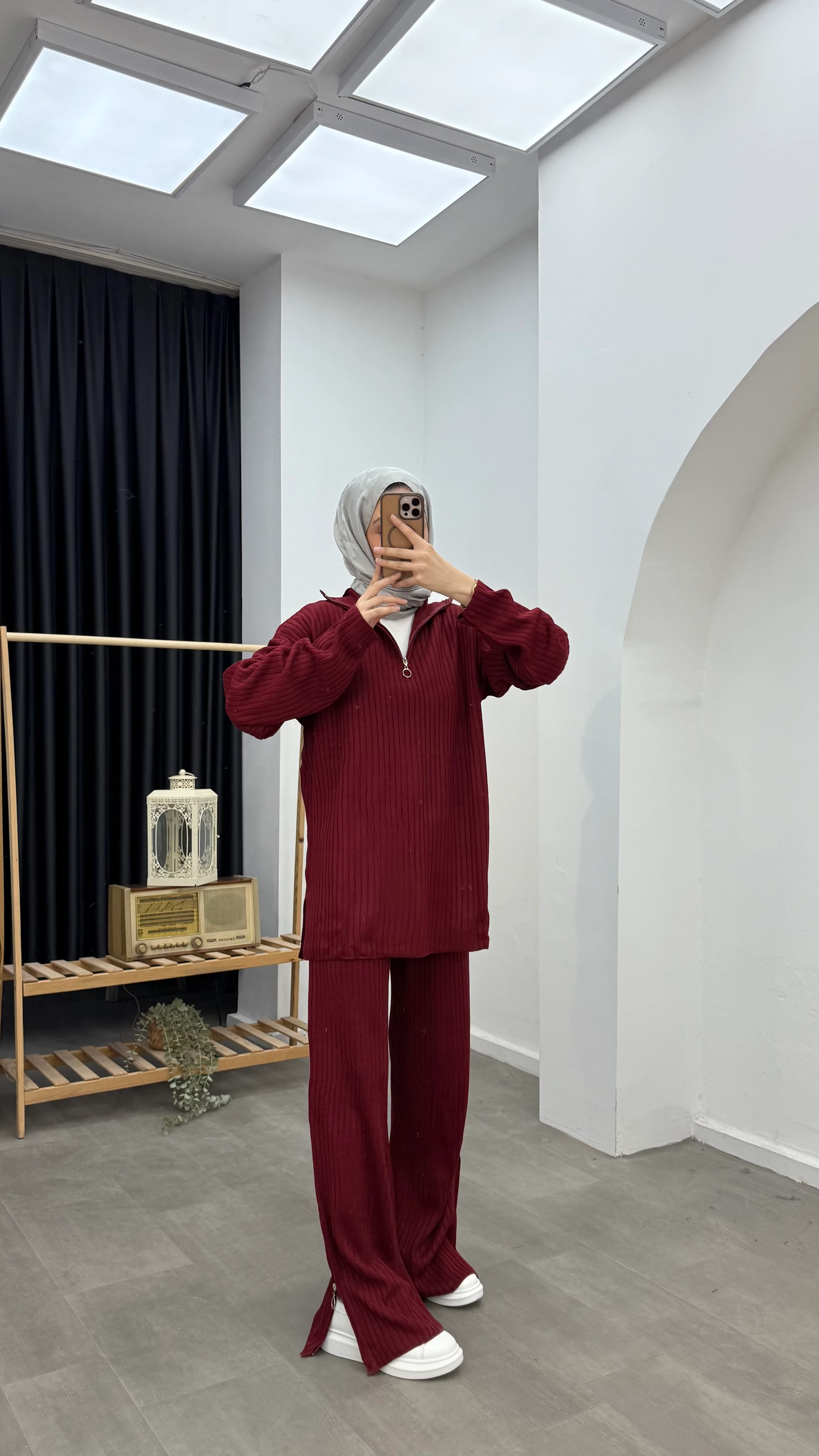 Basic Fermuar Detaylı Triko Takım