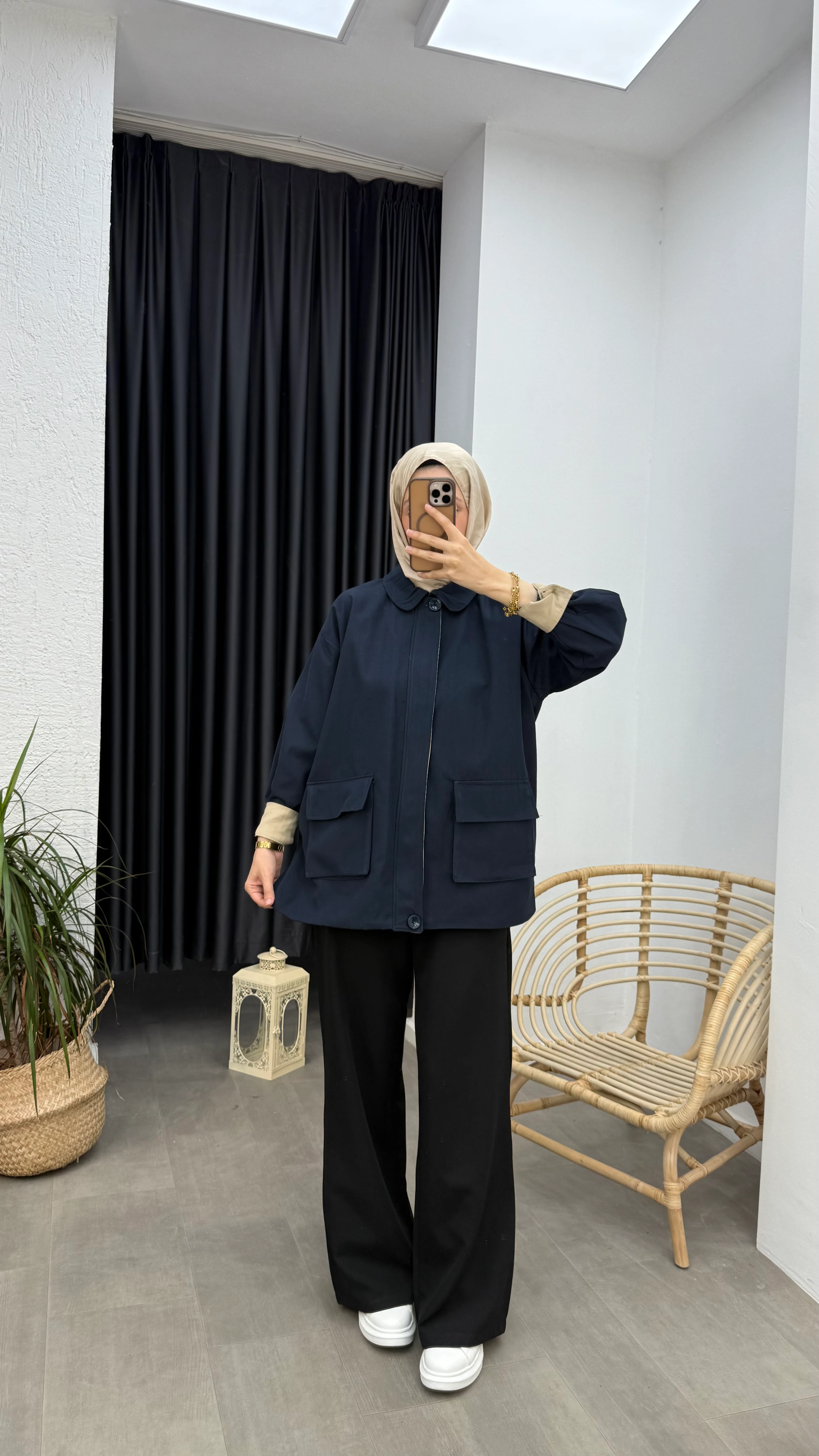 Gabardin Mevsimlik Ceket - Lacivert