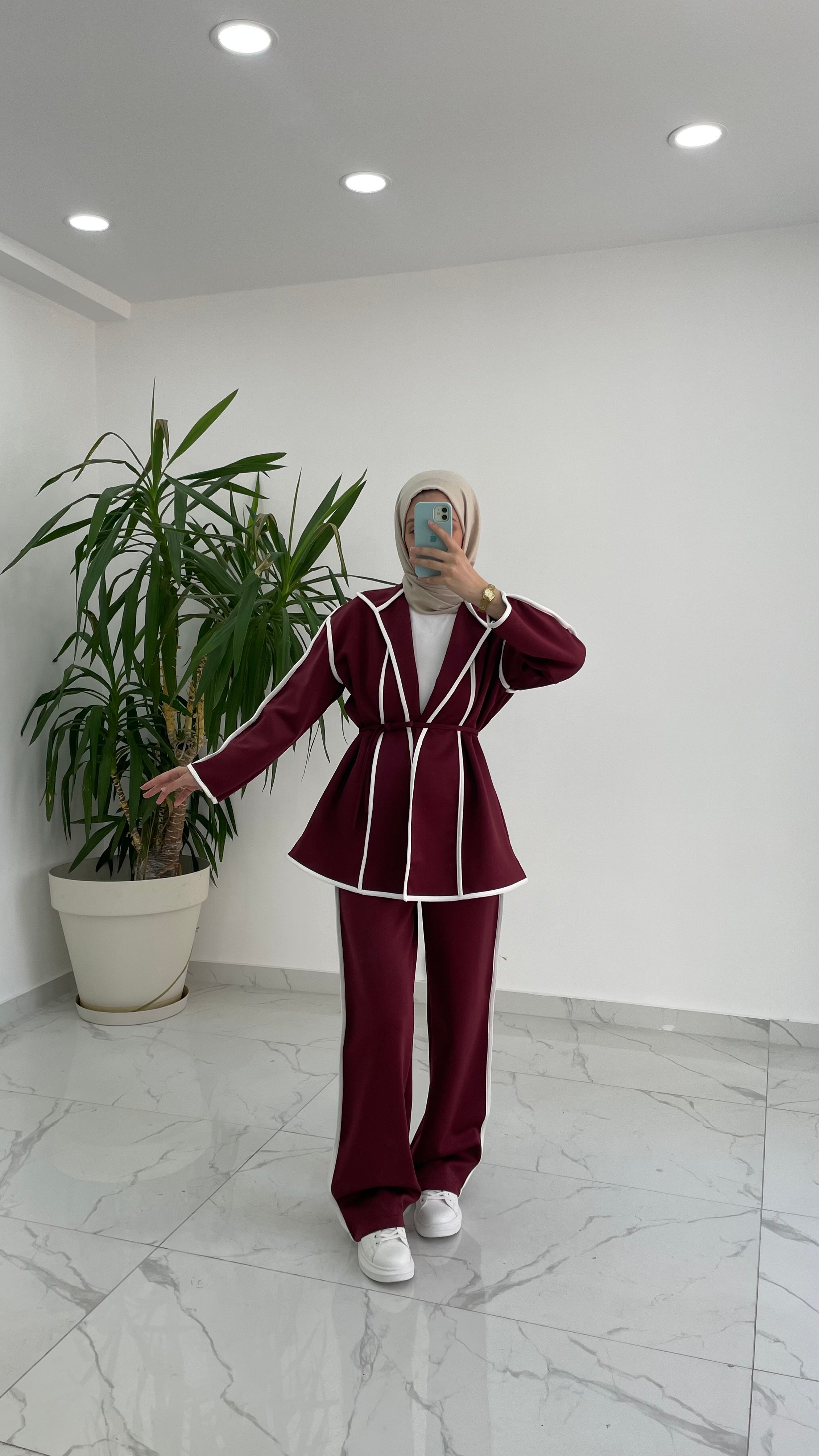 Josie Biyeli Scuba Takım  - Bordo