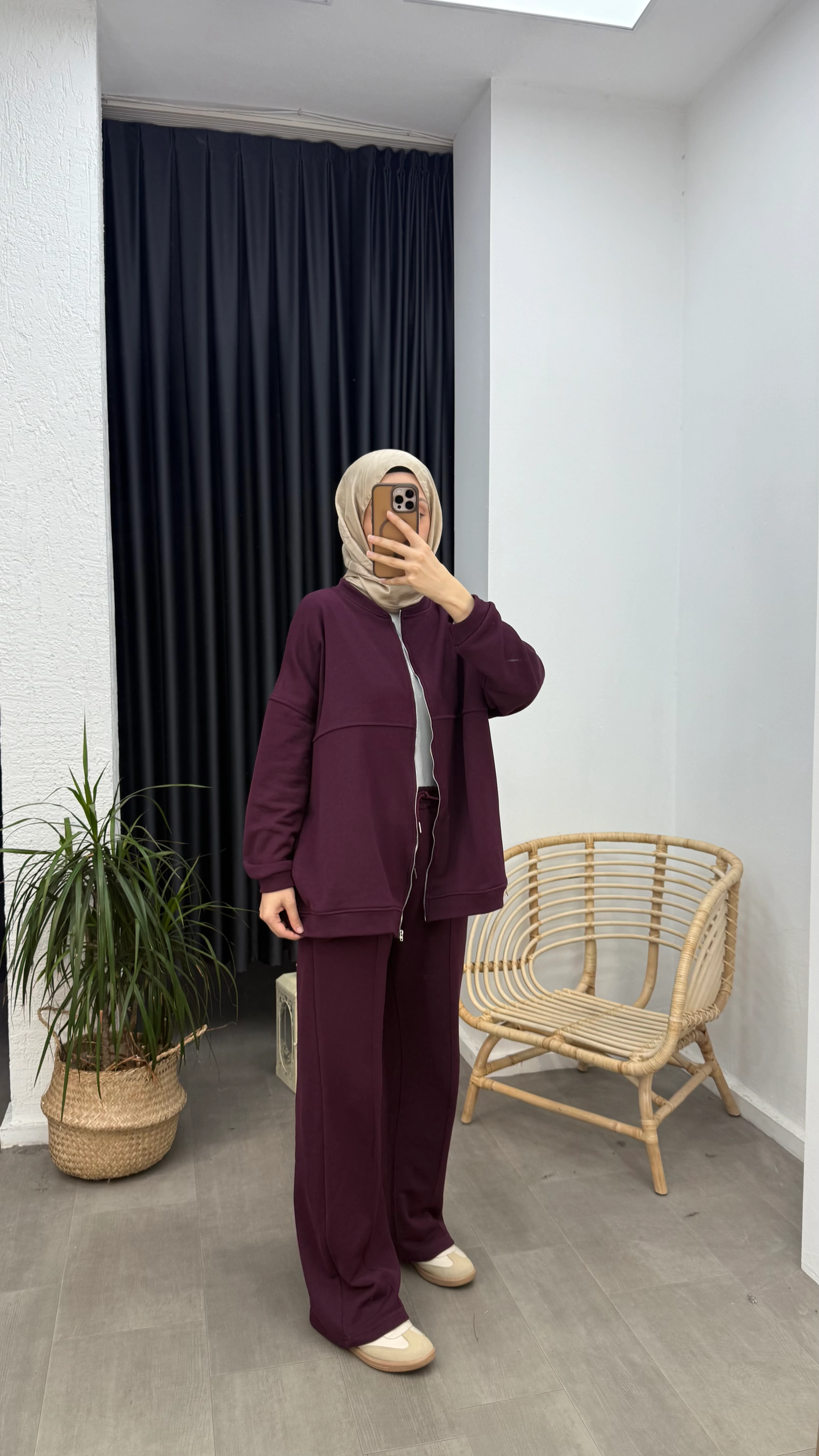 Nova Üç İplik İkili Takım - Bordo