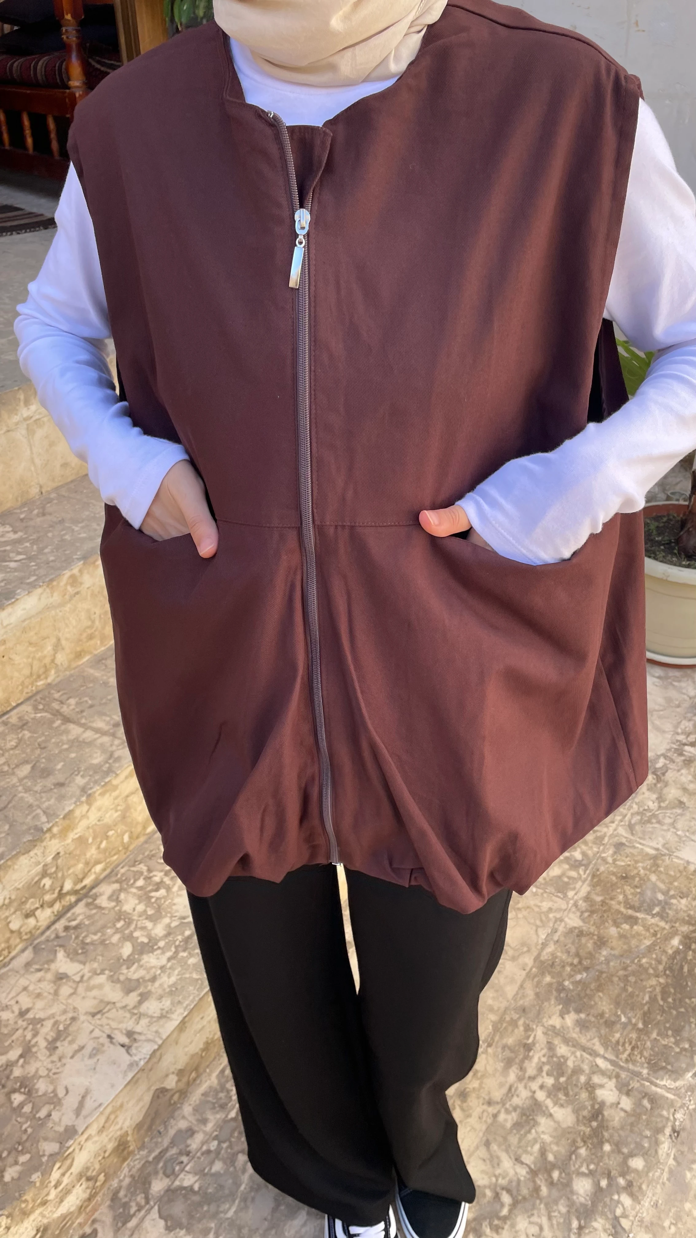 HM Marka Bomber Yelek - Kahve