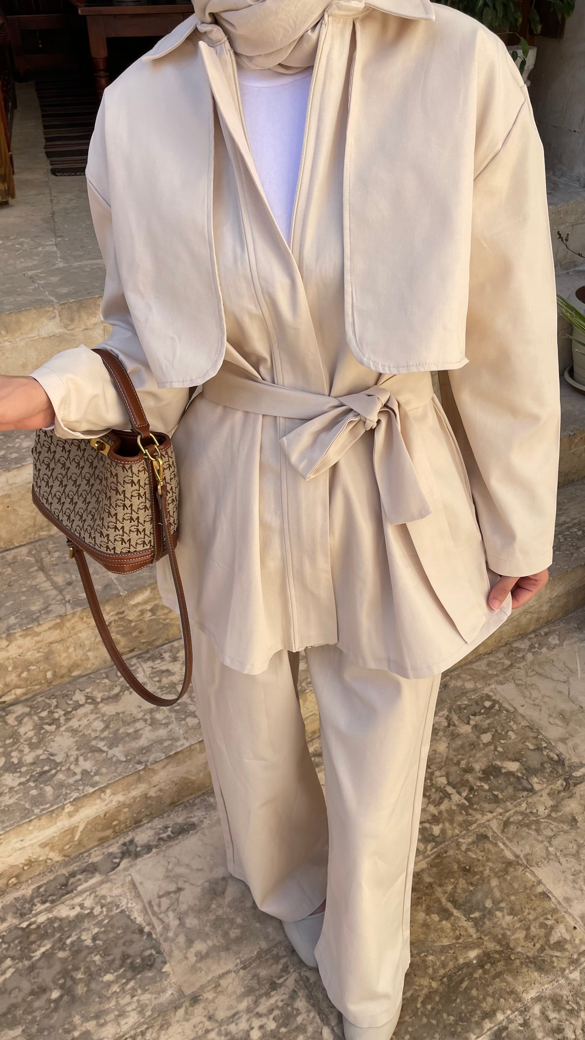Wooden Gabardin Pantolon Takım