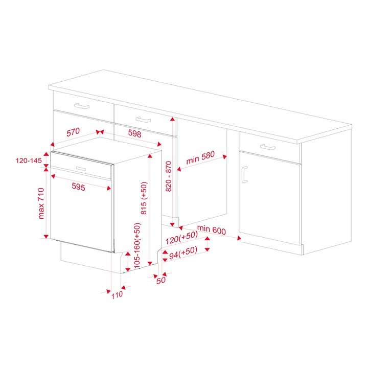 TEKA DSI 46750 SS INOX YARI ANKASTRE BULAŞIK MAKİNASI