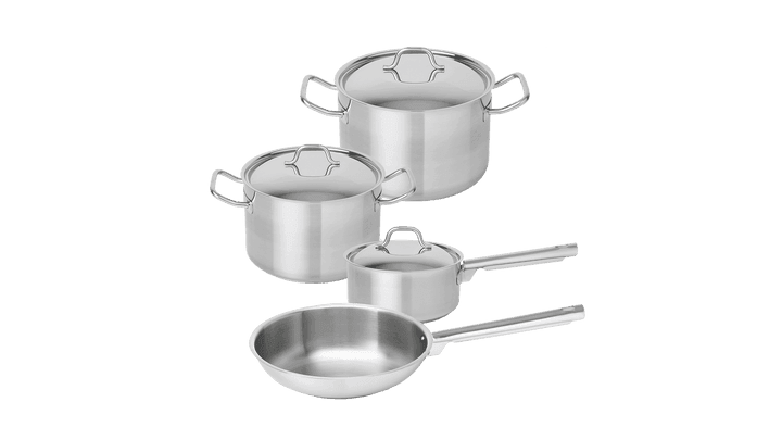 TEKA Cookware Set - 7 Parça Paslanmaz Çelik Tencere Seti (İndüksiyon Ocak Uyumlu)