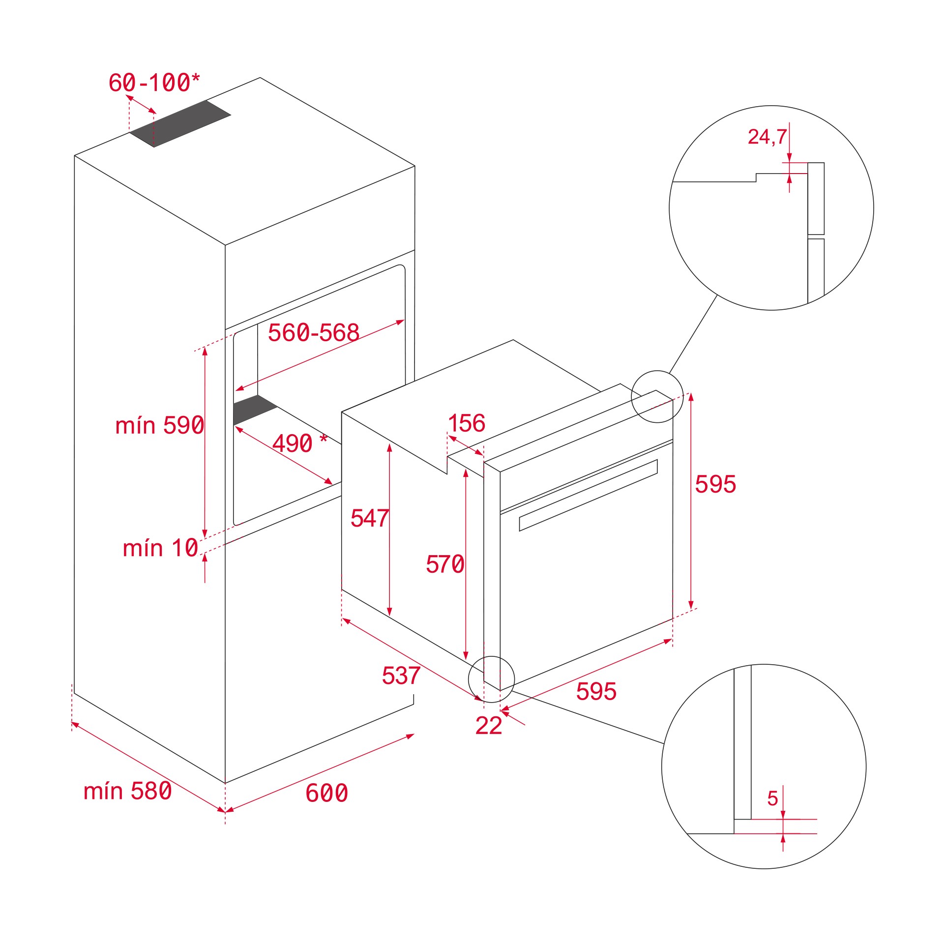 TEKA Airfry Hlb 8416 BK - Ankastre Multifonksiyonel Dijital Turbo Fırın 