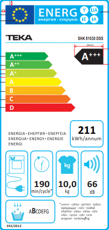 TEKA SHK 81030 AUTODOSE TEKNOLOJİLİ SOLO KURUTMA MAKİNESİ  (10 kg)