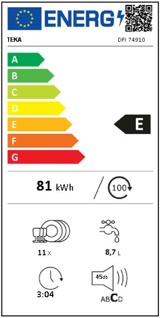 TEKA DFI 74910 - Tam Ankastre Bulaşık Makinesi