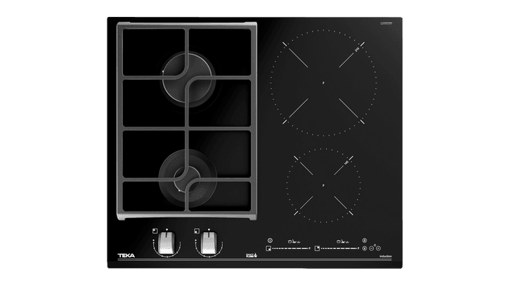 TEKA JZC 64322 BK SİYAH 2 GÖZÜ GAZLI 2 GÖZÜ İNDÜKSİYONLU CAM ANKASTRE OCAK