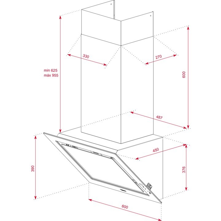 TEKA DLV 68660 ST 60 CM FRESH AİR DUVAR TİPİ GRİ DAVLUMBAZ