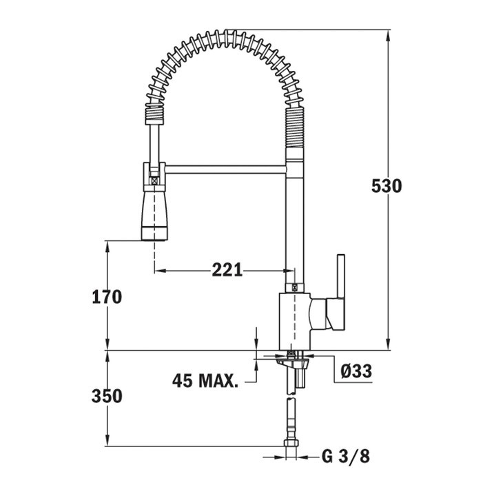 TEKA ARK 939 SPİRALLİ KROM MUTFAK EVİYE BATARYASI