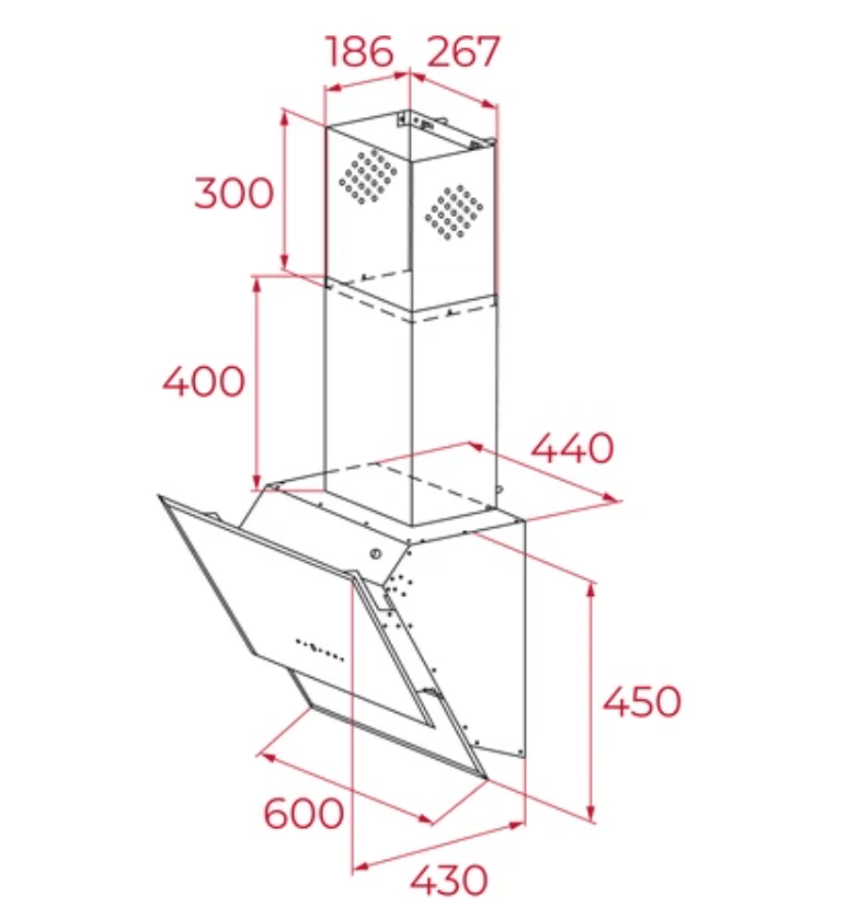 TEKA TVT 60.1 BEYAZ DUVAR TİPİ 60 CM. DAVLUMBAZ