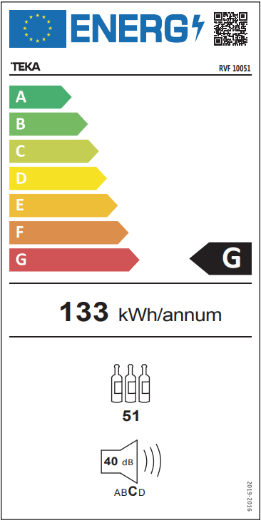 TEKA RVF 10051 GBK Solo Şarap Soğutucusu