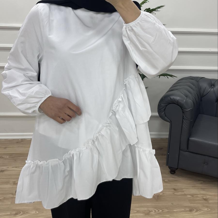Katlı Fırfırlı Tunik