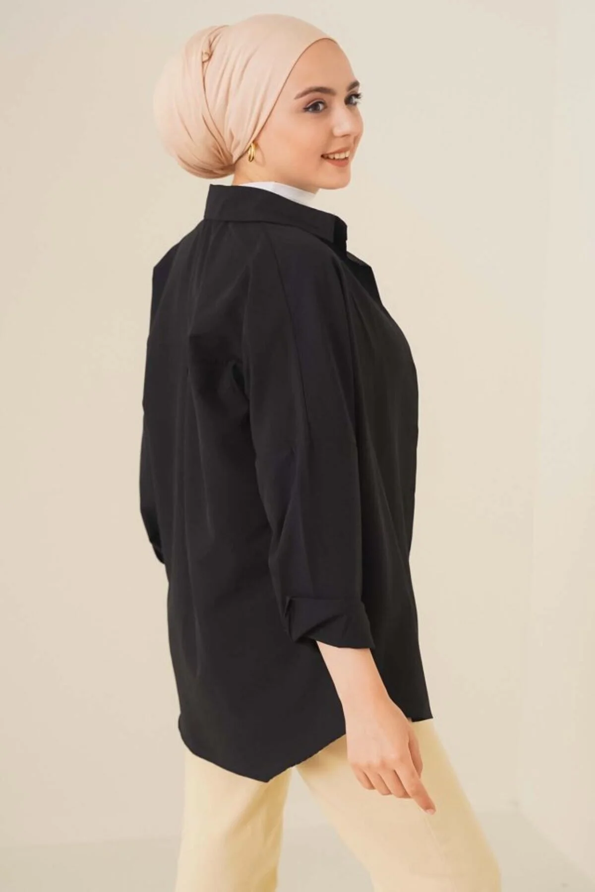 Oversize Basic Tesettür Gömlek