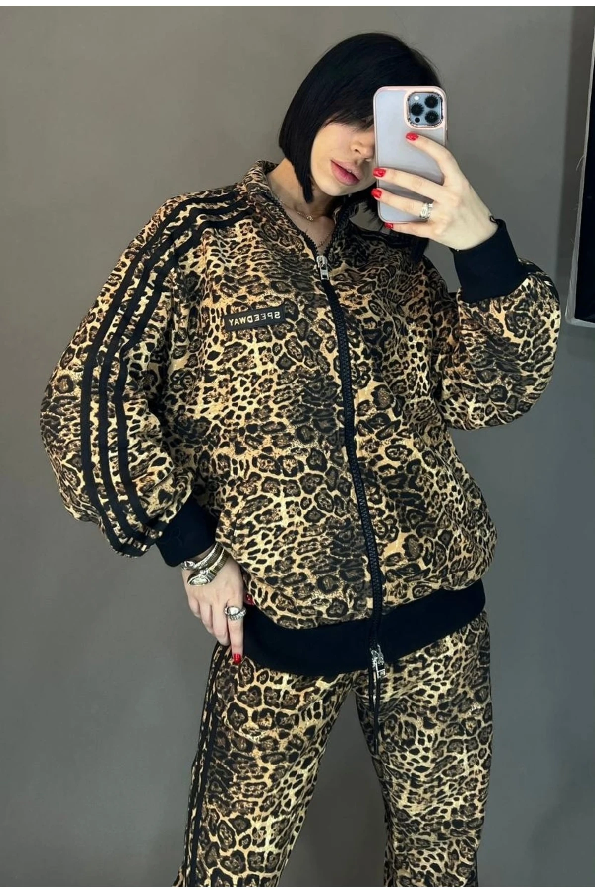 Kadın Eşofman Takım Fermuarlı Rahat Kalıp Spor Model