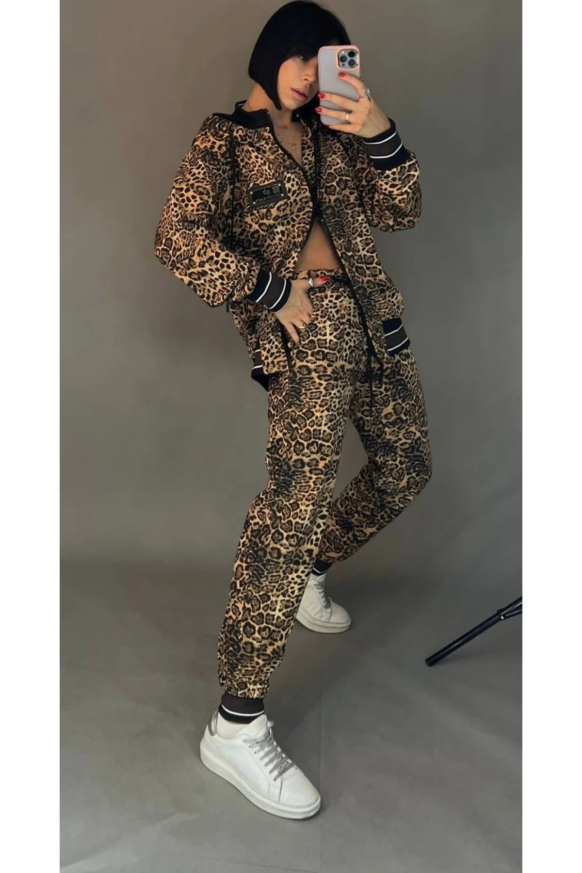 Kadın Eşofman Takım Fermuarlı Rahat Kalıp Spor Model