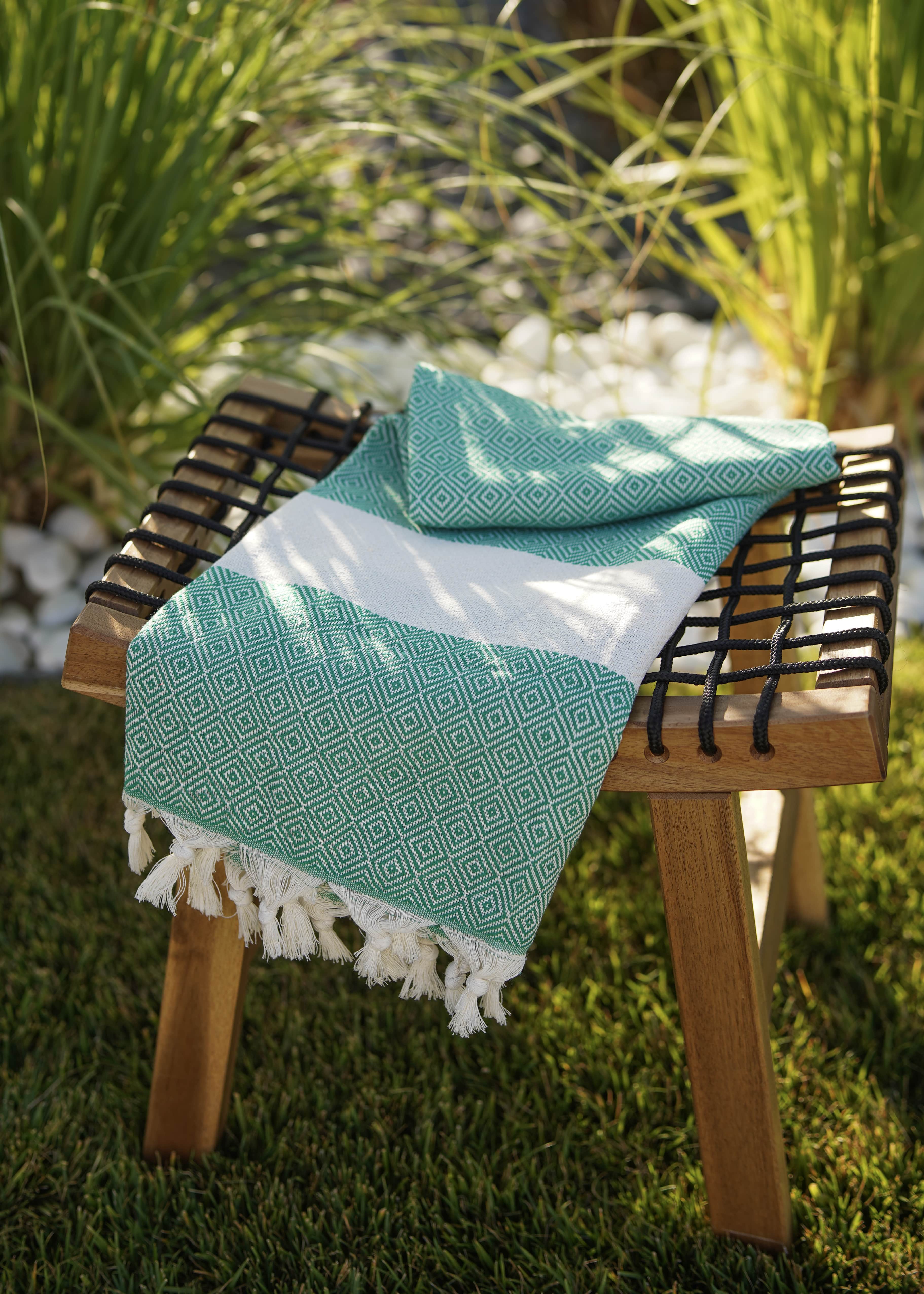 Doğal Pamuk Elmas Desenli Peştemal Banyo – Hamam – Plaj Havlusu 100x 180 cm (Aurea Koleksiyonu)